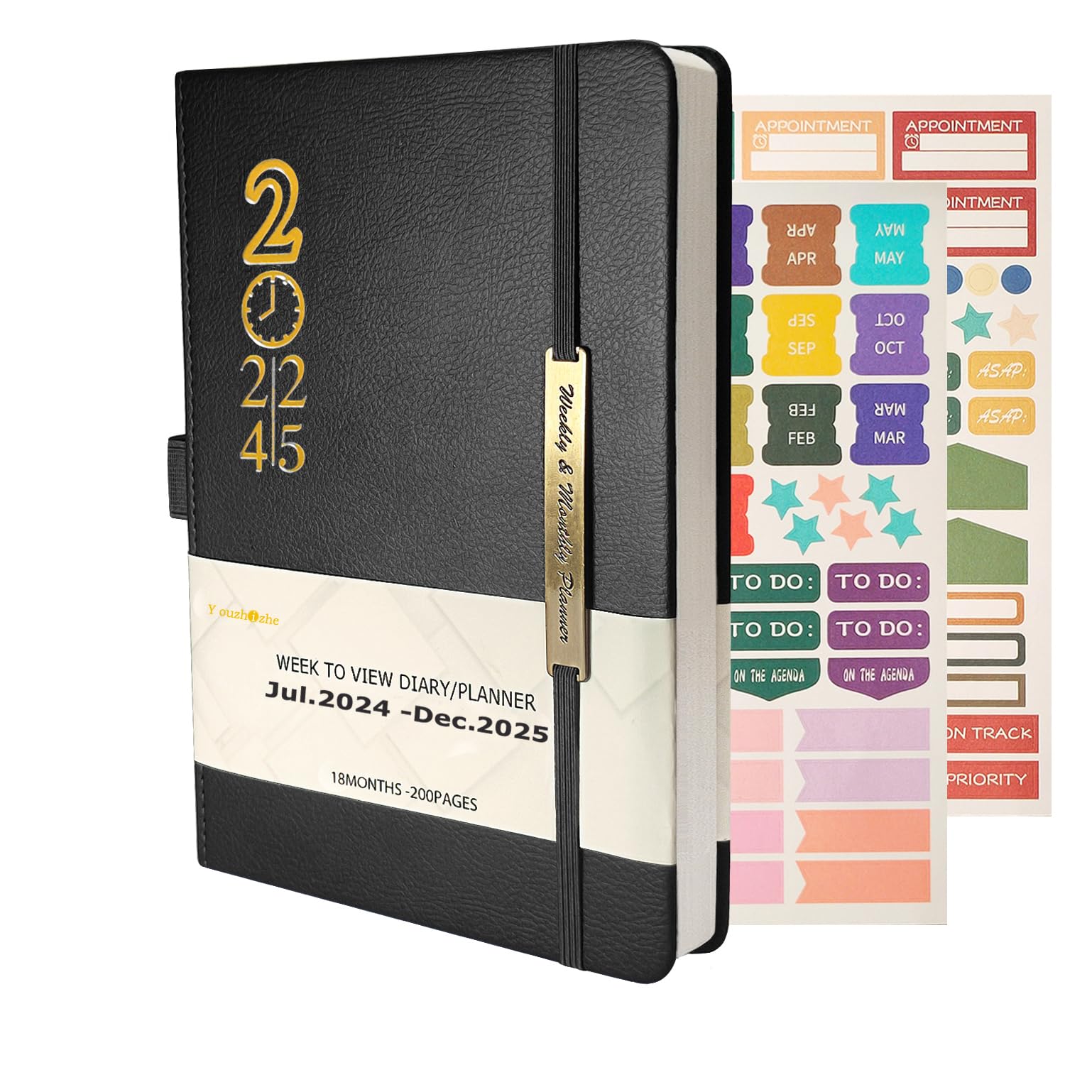 2024-2025 Academic Planner - 18 Month Weekly & Monthly Diary from July 2024 to December 2025 | A5 Size with Tab Dividers & Inner Pocket | Perfect for Students, Teachers & Professionals
