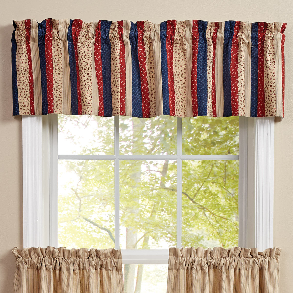 Park Designs Agate Patch Lined Valance 14 Inch - Elegant Window Treatment for Living Room & Bedroom Decor