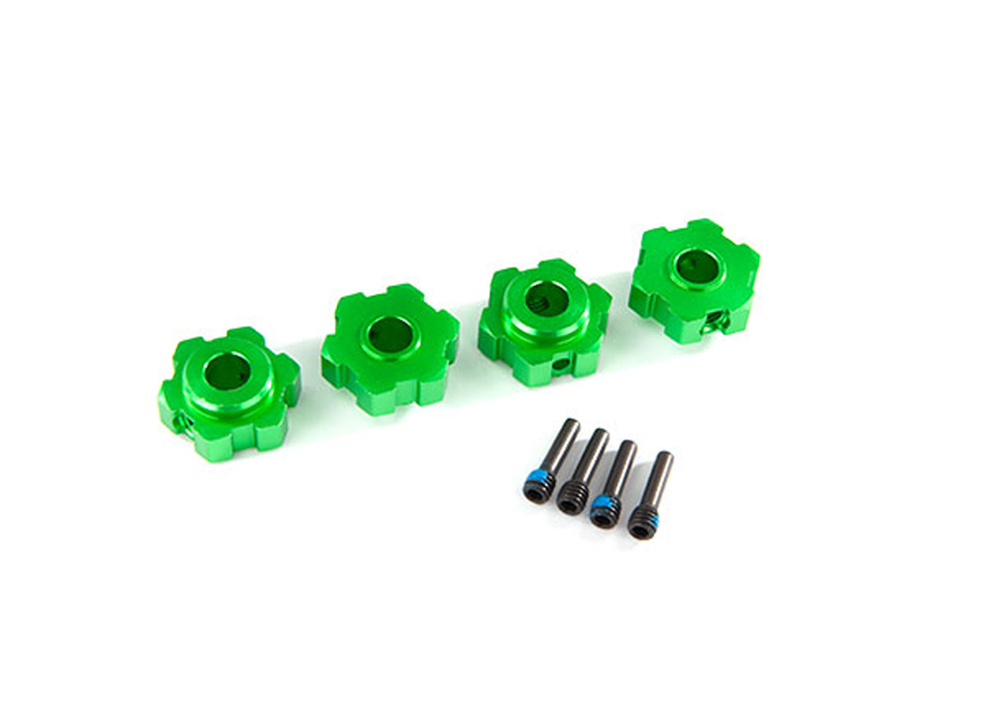 High-Performance Aluminum Hex Wheel Hubs in Green - Durable & Lightweight for ATV, UTV, and Off-Road Vehicles - Perfect for Trail Riding, Mudding, and Outdoor Adventures