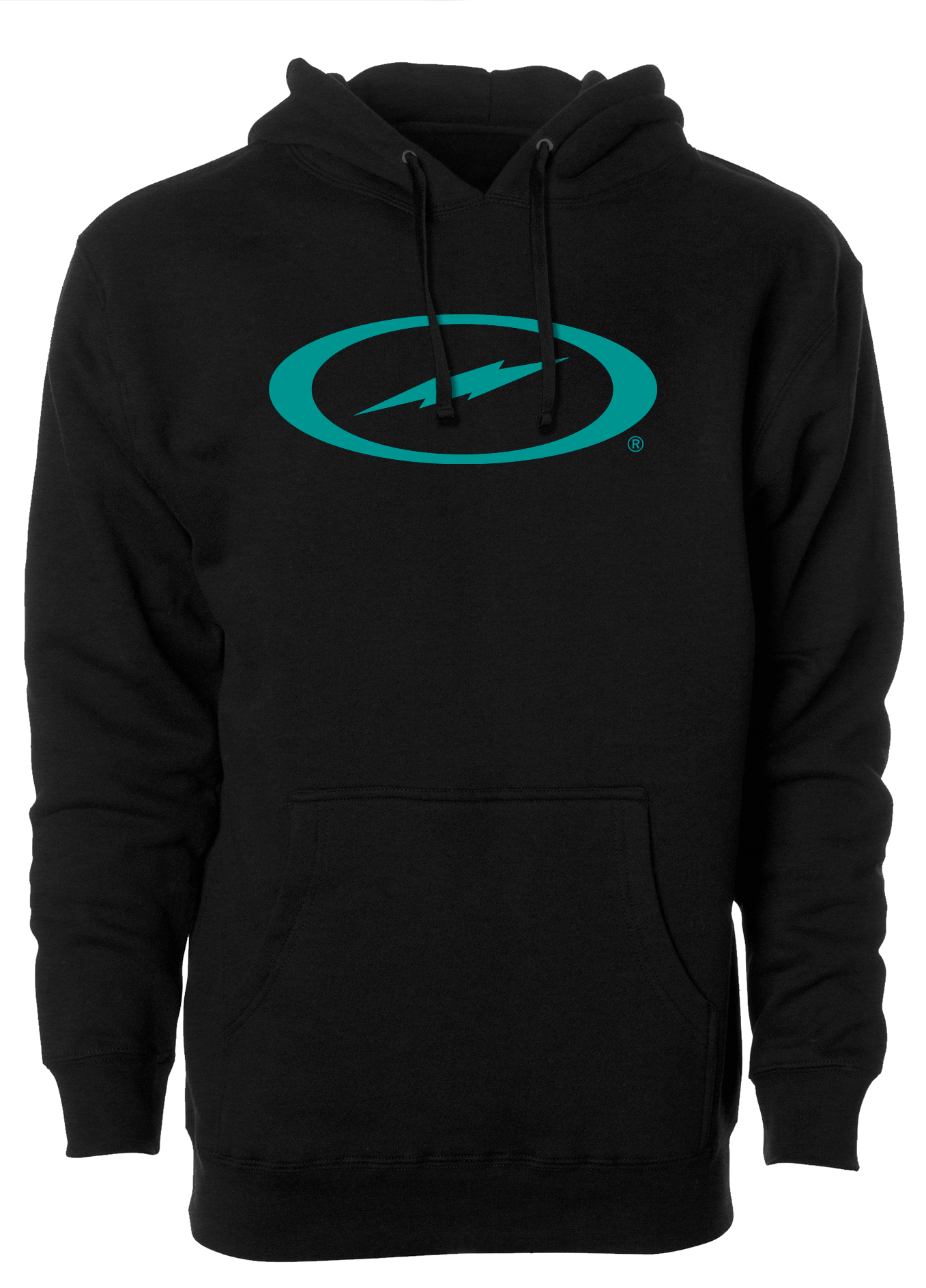 Storm Oval Bolt Logo Hoodie Teal - Trendy Unisex Pullover Hooded Sweatshirt for Men & Women | Perfect for Casual Wear, Street Style & Outdoor Activities