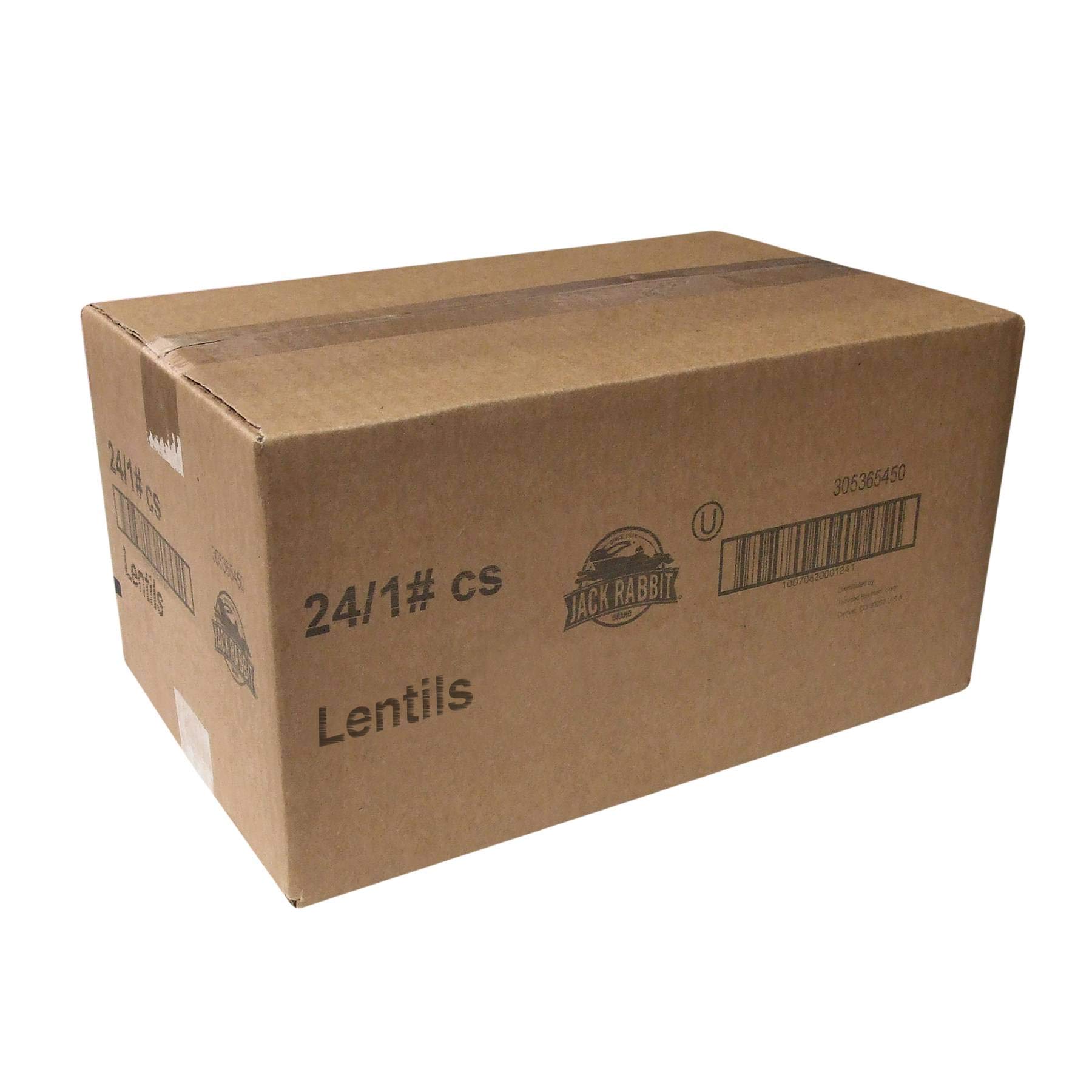 Organic Jack Rabbit Lentils - 1 lb Bag (24 Bags per Case) | High-Protein, Gluten-Free Lentils for Soups, Stews & Vegan Meals | Bulk Pantry Staples for Healthy Cooking