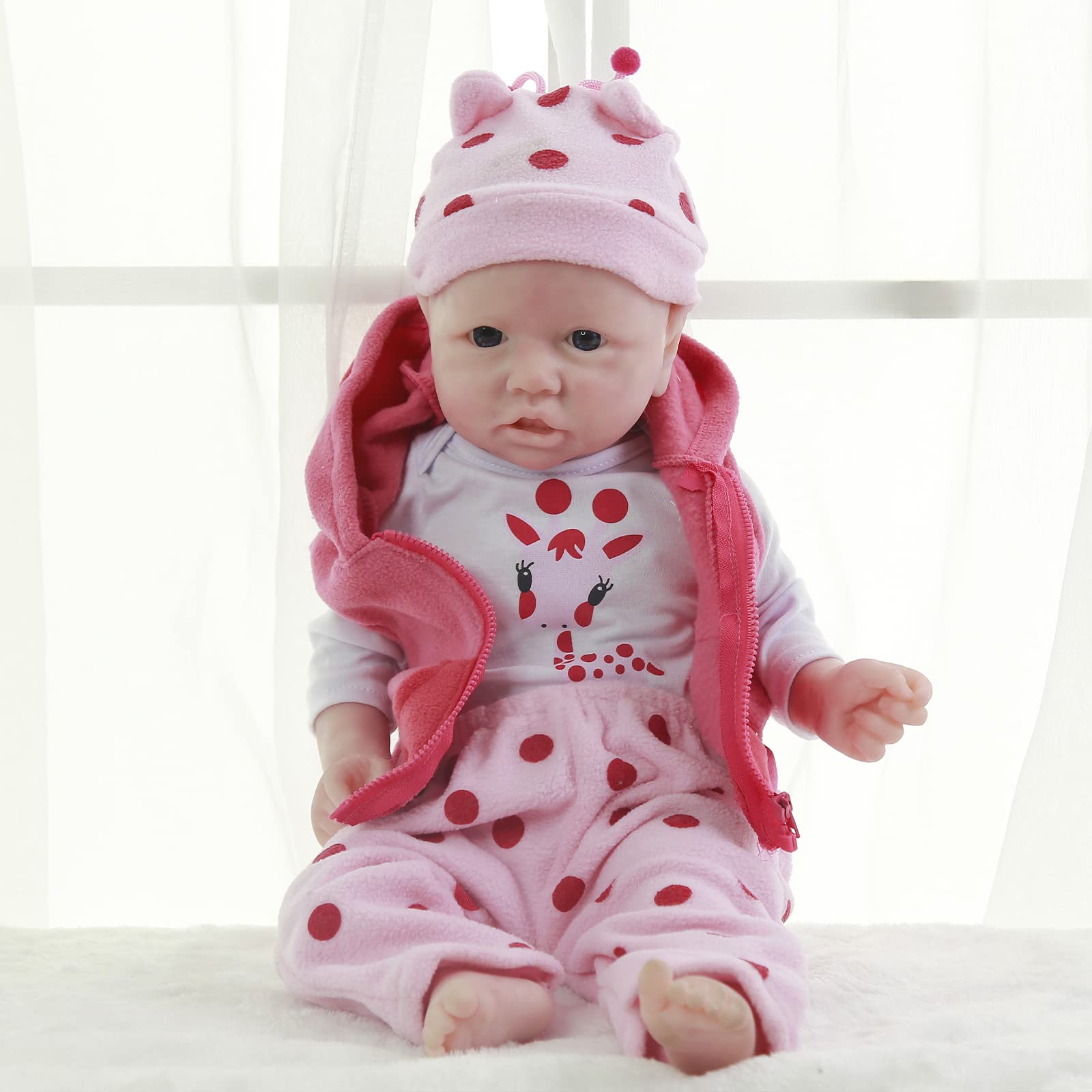 22.45 Inch Realistic Full Body Silicone Reborn Baby Doll - Soft Newborn Girl Doll for Kids, Not Vinyl | Perfect for Role Play, Gift Giving & Collectors