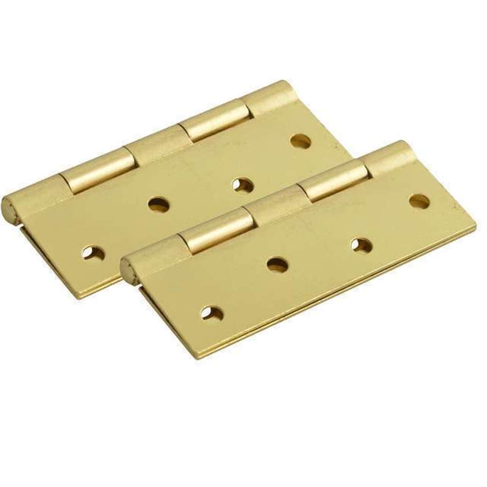 Brass Plated Butt Hinges 1-1/2 Inch with Screws - Perfect for Cabinet Doors, Furniture & DIY Home Improvement Projects