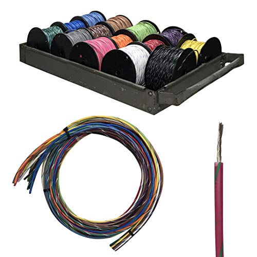 Primary Tracer Marine Grade Tinned Copper 10 AWG Wire - 100 FT Spool (Purple with Tan Stripe) - USA Made - Perfect for Boat Wiring, Marine Electronics & Outdoor Electrical Applications