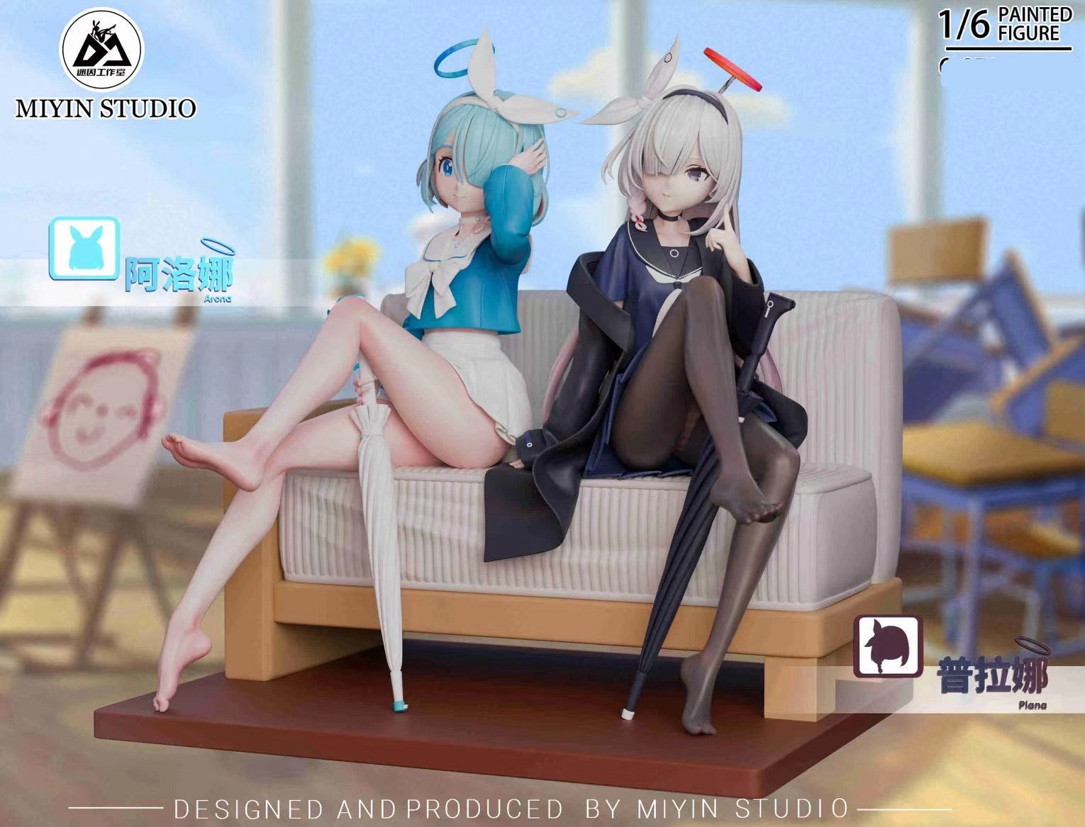 Blue Archive Arona & Piana Anime Figures - Cute Collectible PVC Statues for Fans | Perfect for Display, Gaming Room Decor, and Anime Merchandise Collection