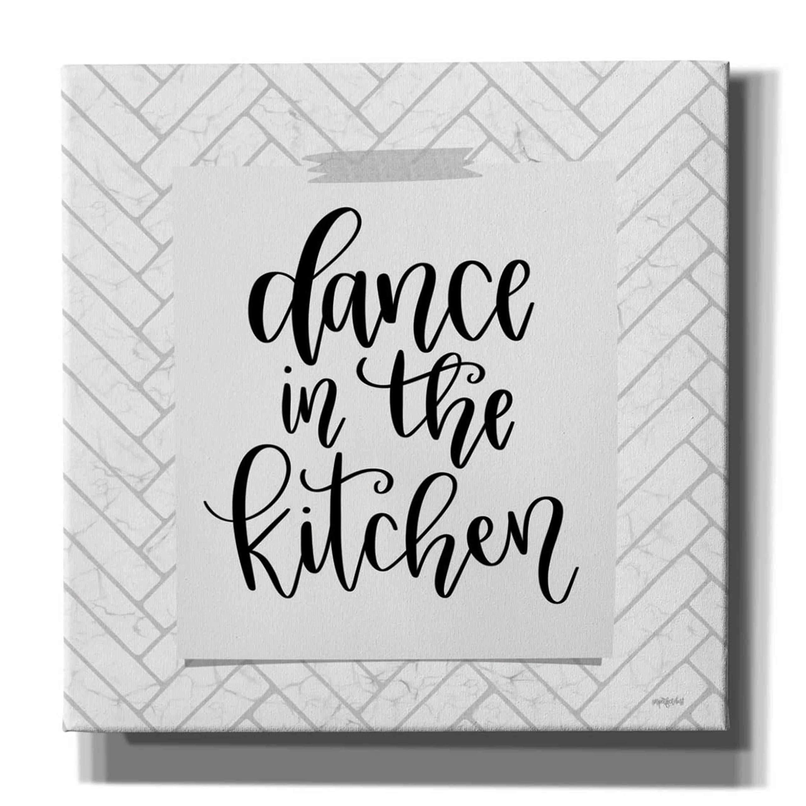 Epic Graffiti 'Dance in The Kitchen' Canvas Wall Art by Imperfect Dust - 26x26 Inches Modern Abstract Painting for Living Room, Bedroom & Office Decor