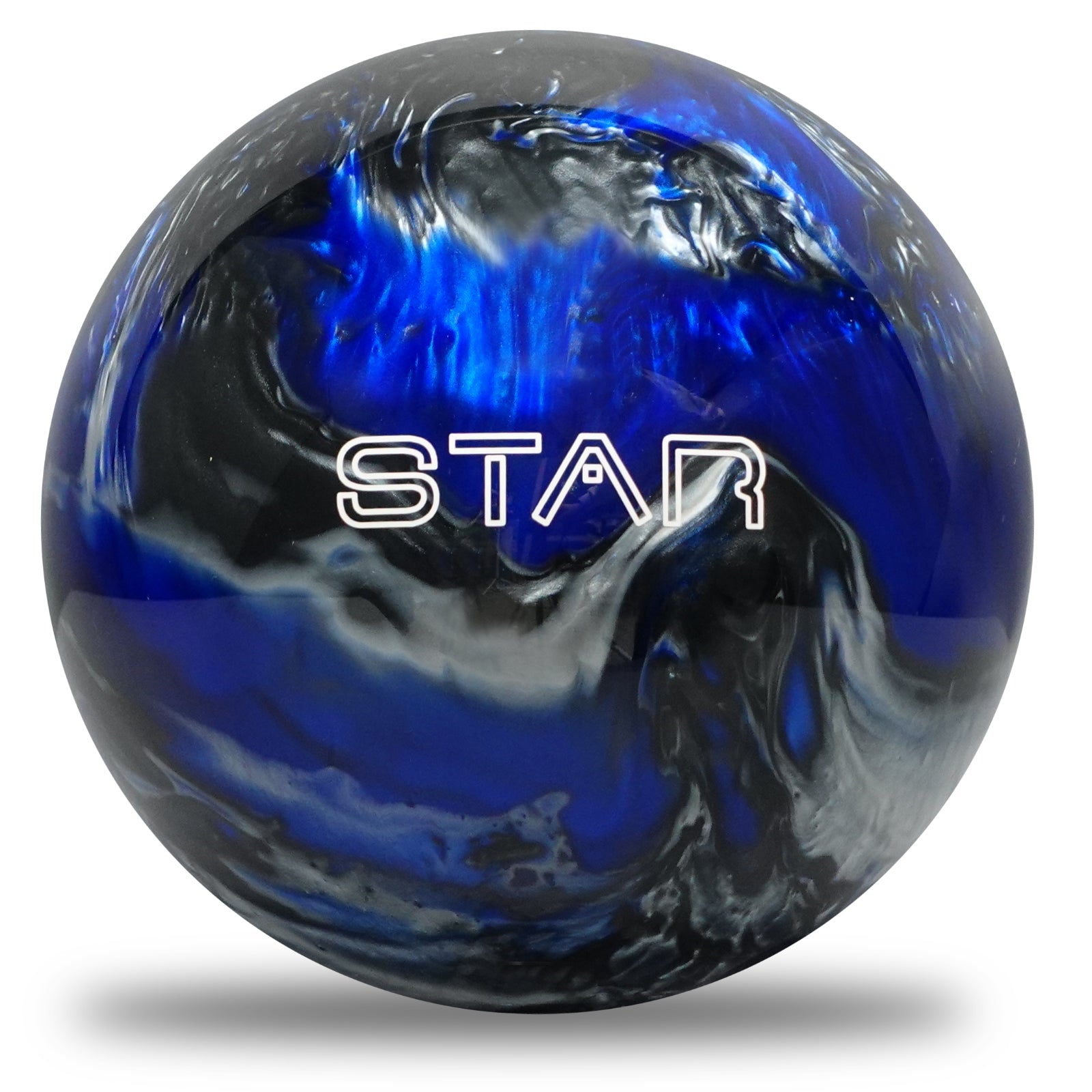 Elite Star Blue Black Silver Bowling Ball - Professional Performance for League & Tournament Play - Perfect for Strikes & Spares