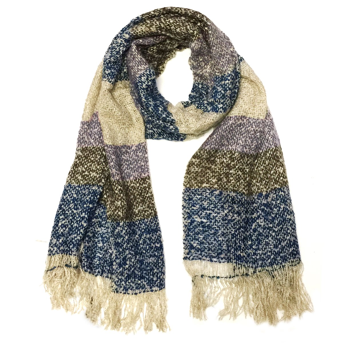 Cozy Warm Winter Shawl Wrap Scarf with Tassels - Soft Plaid Blanket Scarf for Women - Perfect for Cold Weather, Office, Travel & Holiday Gifts