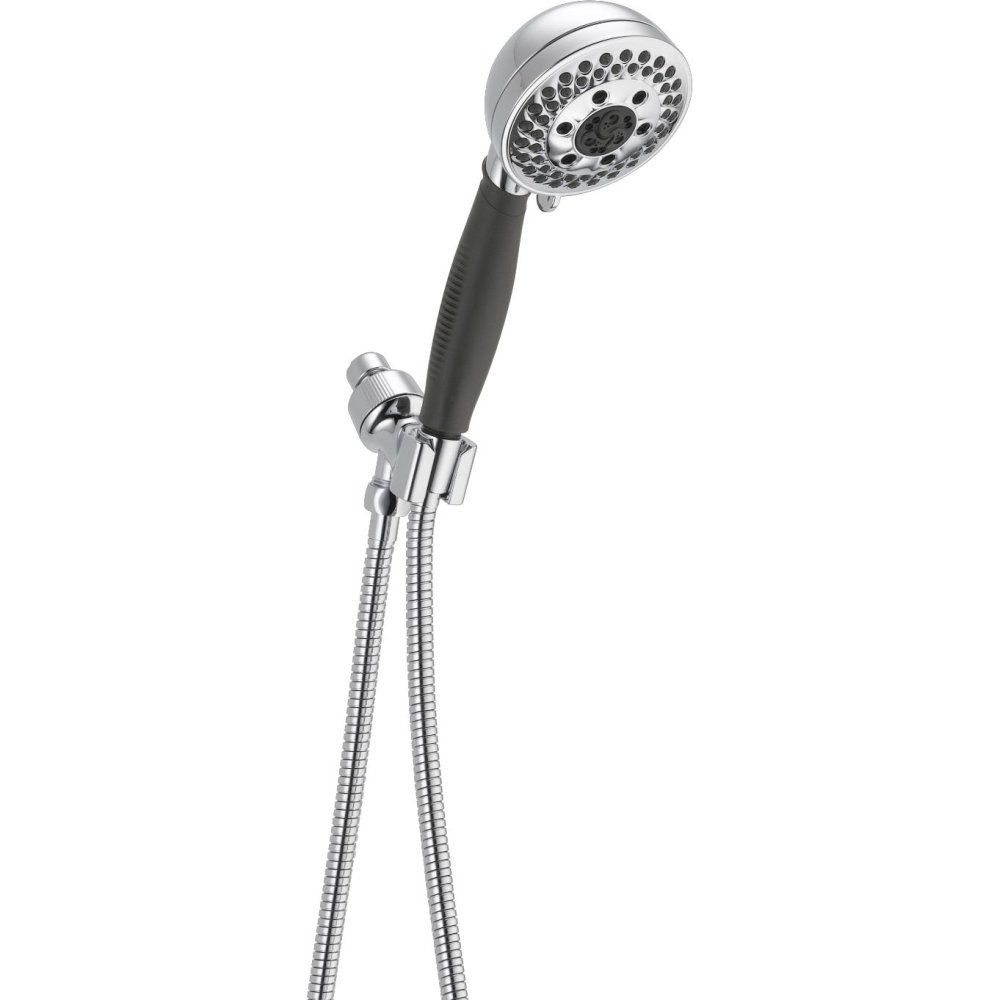 Delta Faucet 5-Spray H2Okinetic Handheld Shower Head in Chrome 54445-PK - High Pressure Water Saving Showerhead for Bathroom, Spa-Like Shower Experience at Home