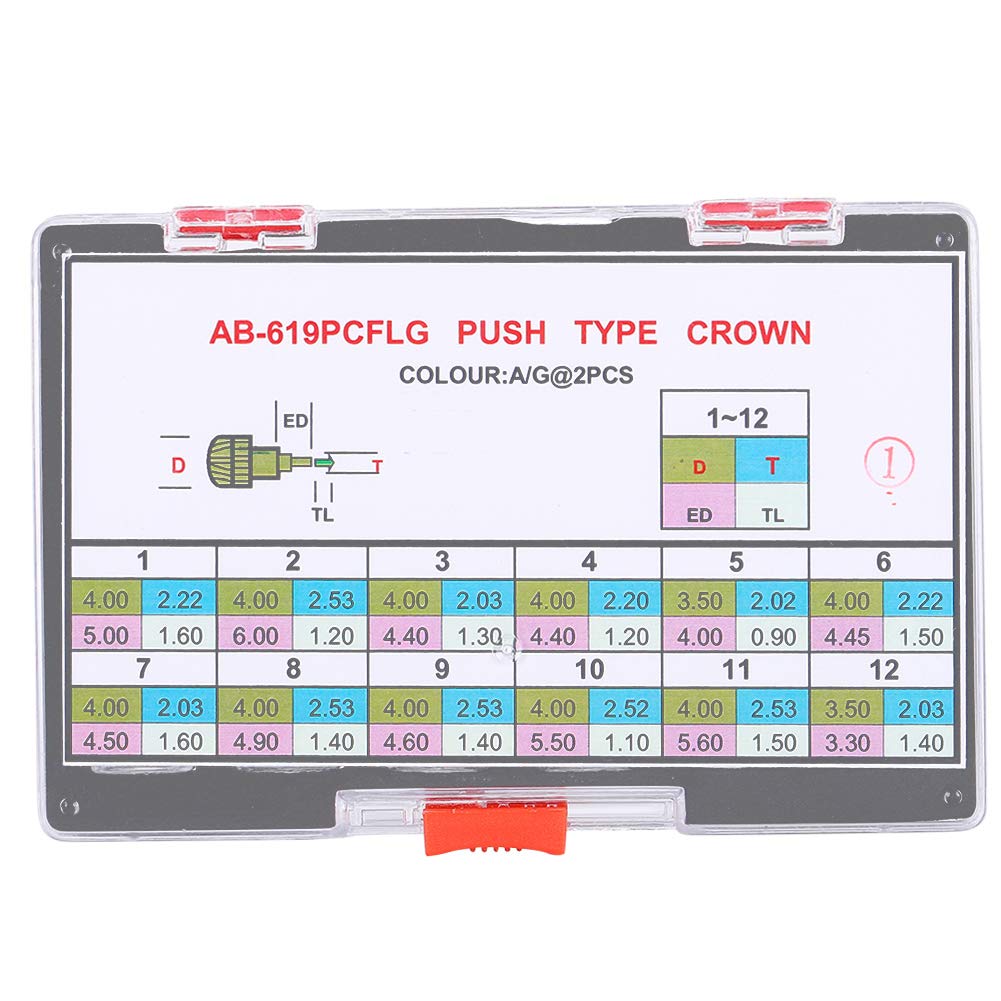 Premium Watch Crown for Watchmakers - Durable Gold & Steel Replacement Parts for Watch Repair & Maintenance | Perfect for Professional Watch Repair Kits & DIY Enthusiasts