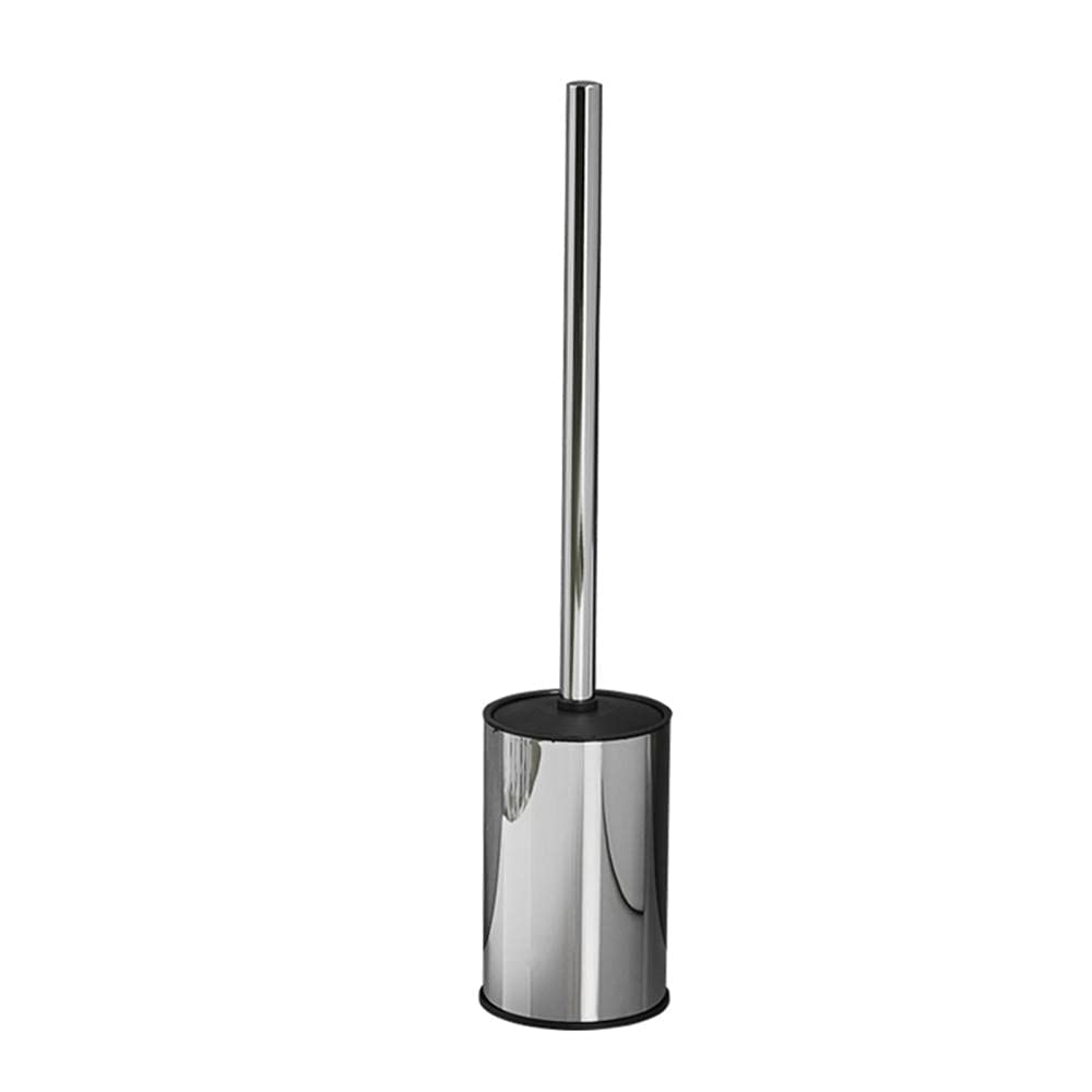 Stainless Steel Toilet Bowl Brush with Holder - No Drilling Wall Mount or Standing Toilet Cleaner Set (Silver) | Bathroom Cleaning Tools for Home, Hotel & Commercial Use