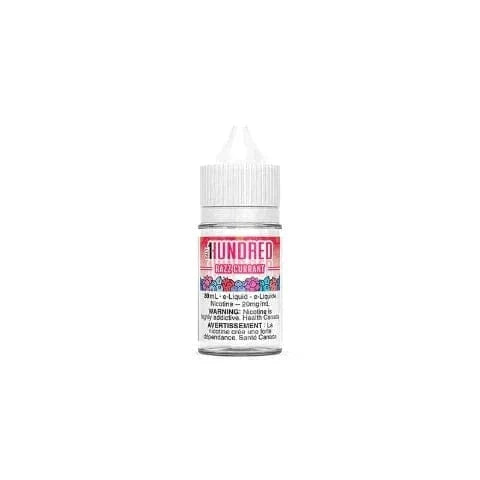 Razz Currant Salt Nic E-Liquid - 30mL Bottle by Hundred Salts | Premium Nicotine Salt Vape Juice for Pod Systems | Smooth Throat Hit & Bold Flavor | Perfect for On-the-Go Vaping in Alberta