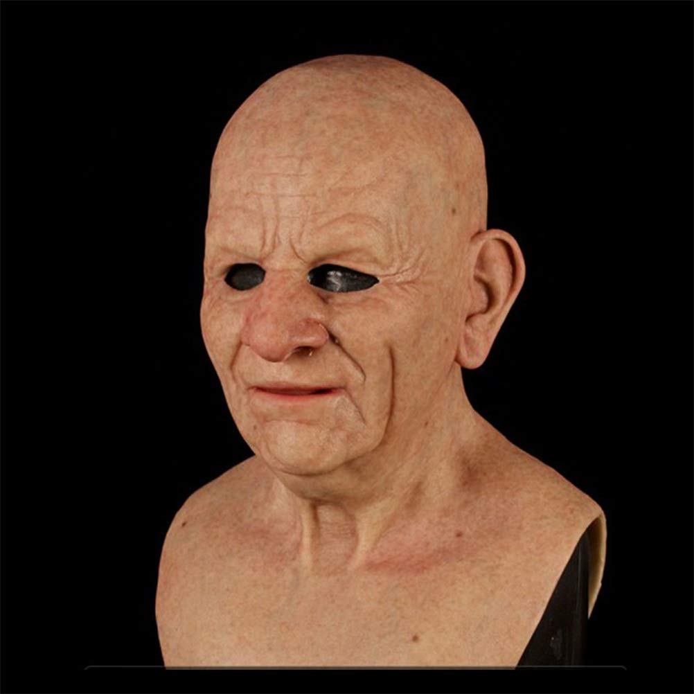 Realistic Old Man Latex Mask - Scary Halloween Costume Mask for Adults | Perfect for Halloween Parties, Cosplay, and Haunted House Events