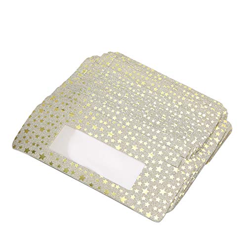 Eyelash Packaging Box - Empty Paper Eyelash Organizer Storage Case for Women & Girls (Yellow Stars) | Perfect for Makeup Artists, Salon Storage & Travel Beauty Kits