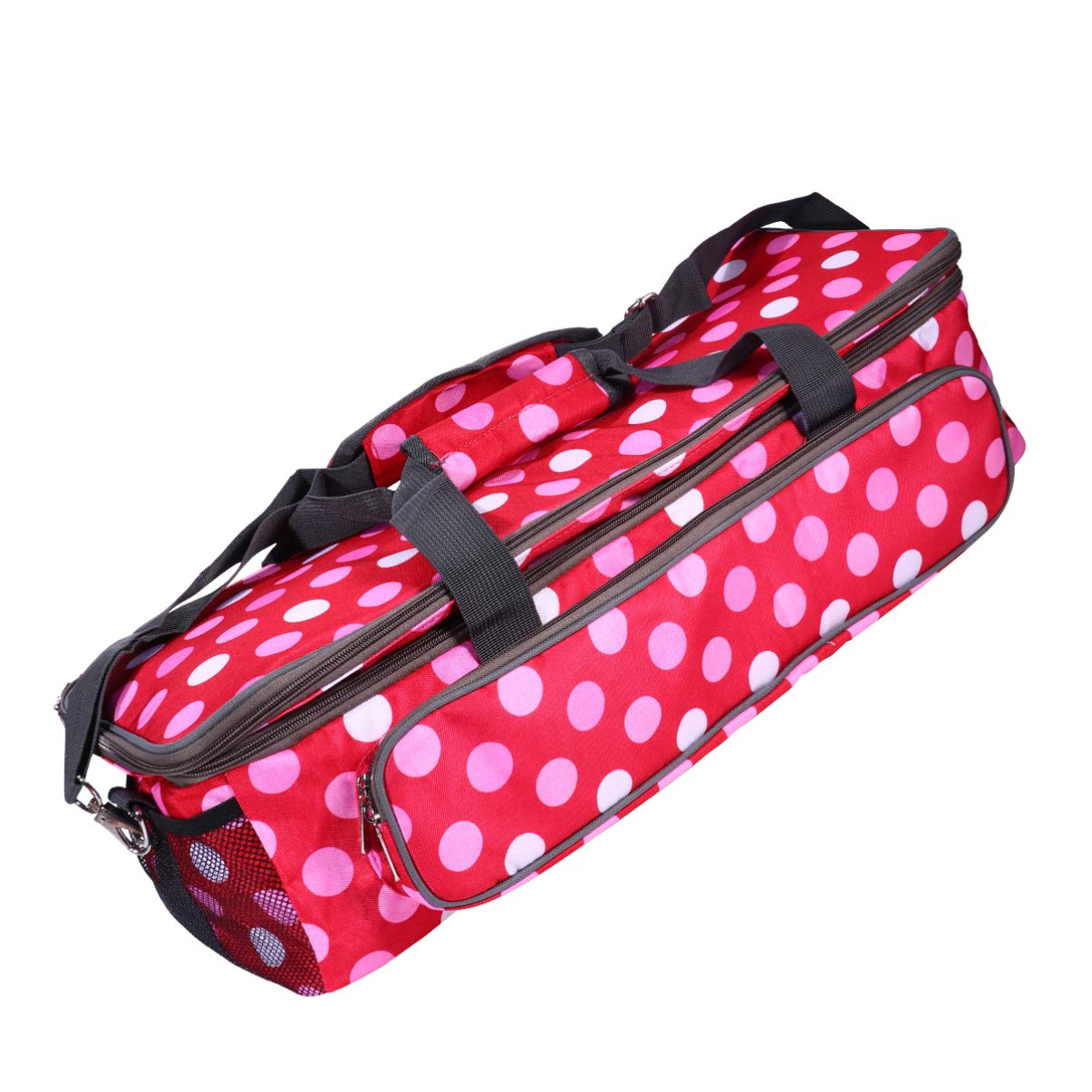 ARTIBETTER Large Knitting & Crochet Organizer Bag - Multi-Functional Yarn Storage Tote for DIY Craft Supplies, Travel Accessories (Red) - Perfect for Traveling, Knitting Projects & Craft Organization