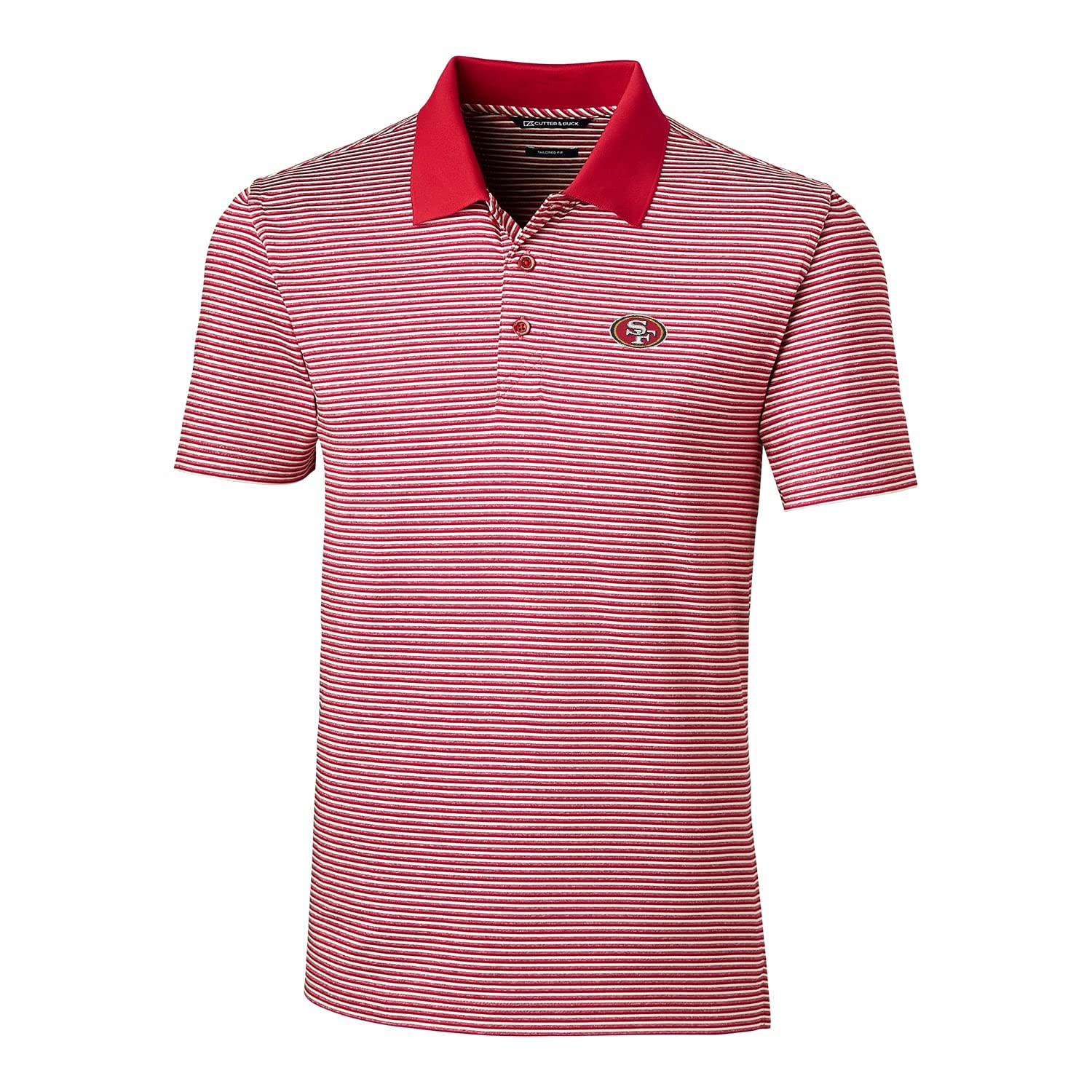 Cutter & Buck Men's NFL Big & Tall Forge Tonal Stripe Polo Shirt - Officially Licensed Football Jersey for Game Day & Casual Wear