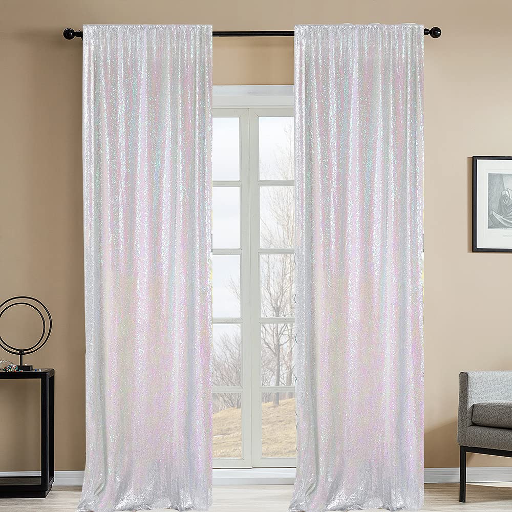 Sparkly Sequin Backdrop Curtains 2x8FT - Party Wedding Decor