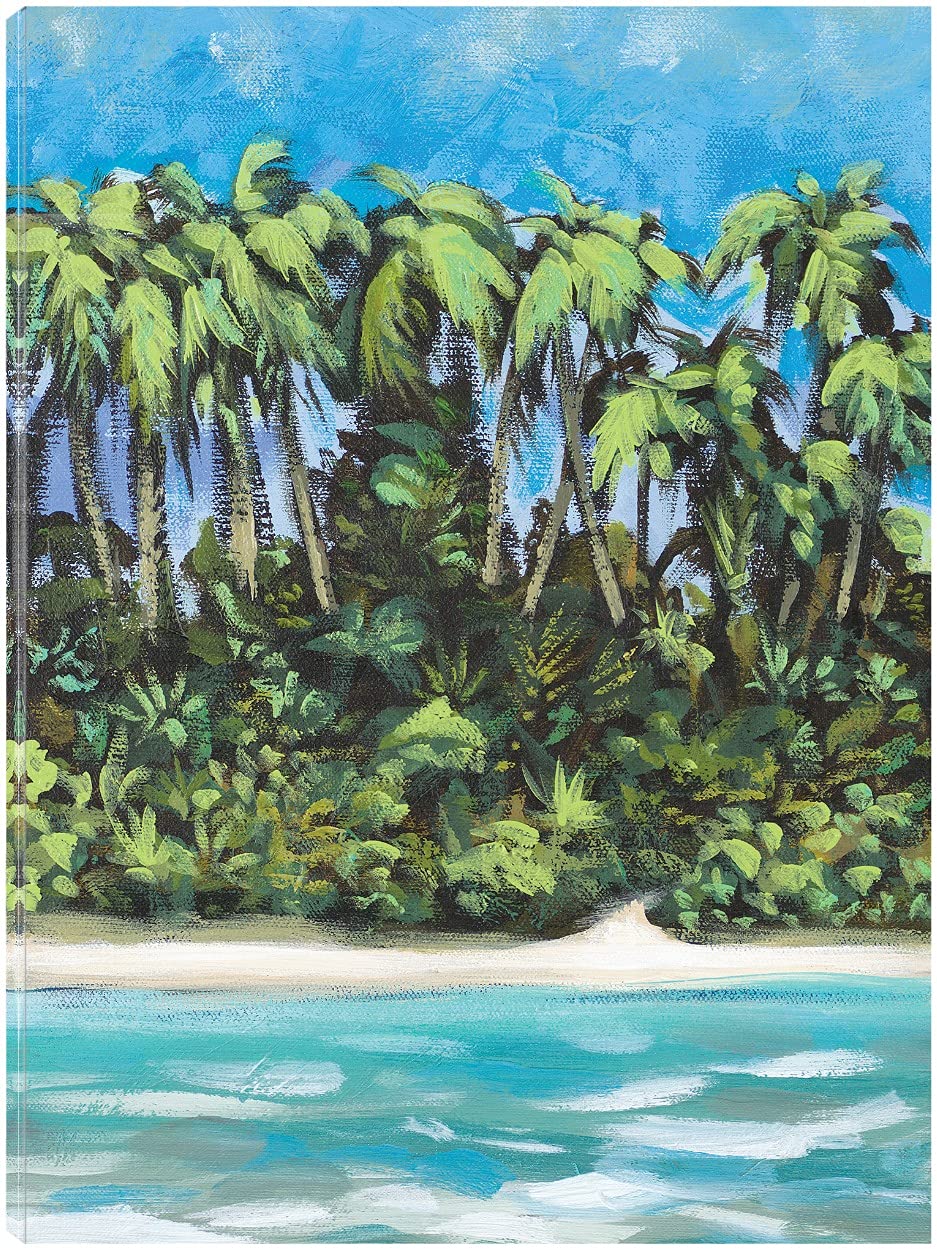 Coastal Escape Fine Art Canvas Wall Decor by Artist Dan Meneely - 24x32 Inches Ready to Hang - Perfect for Living Room, Bedroom, Office & More - Beach Theme Home Decor for Relaxing Coastal Vibes