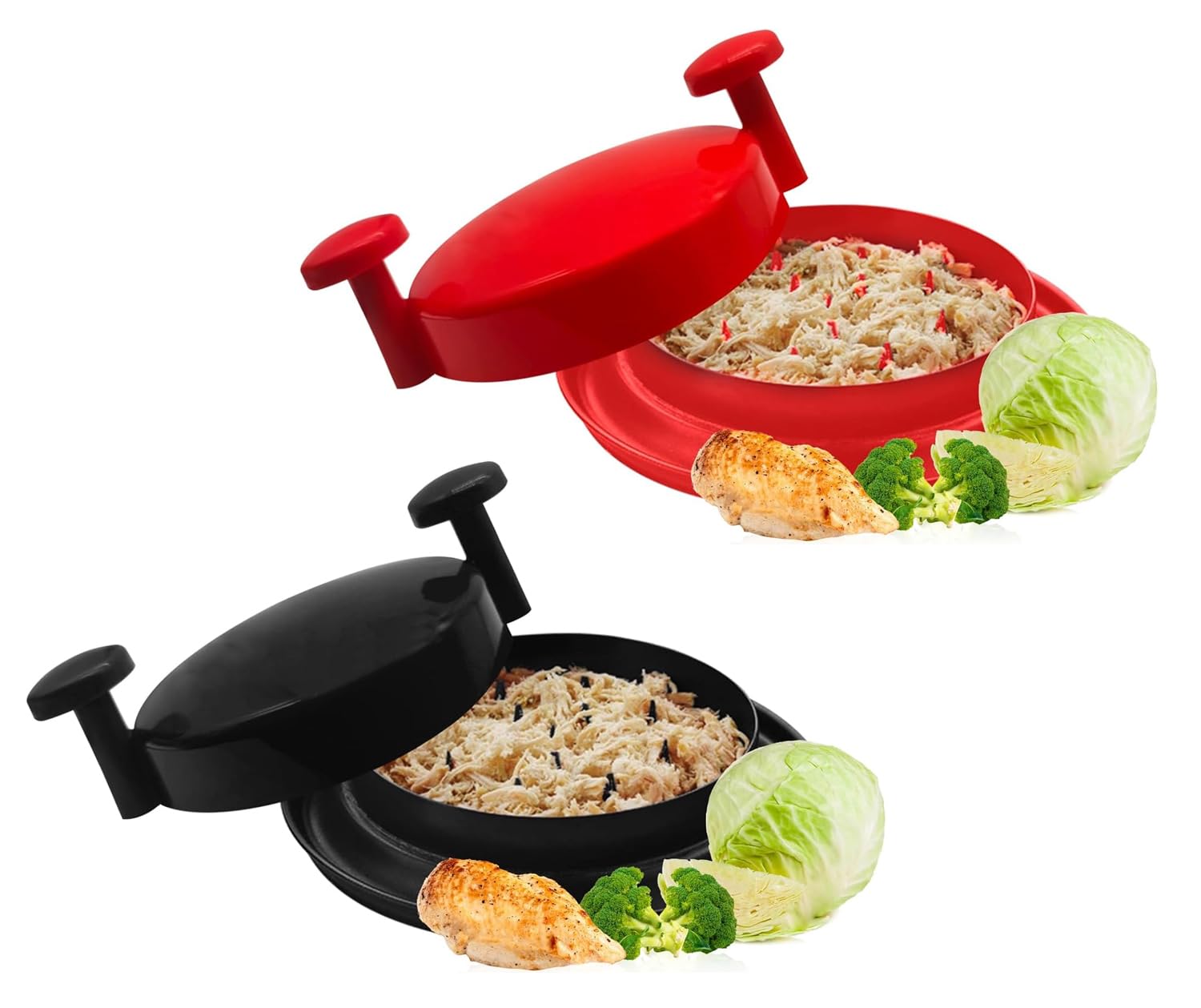 Galeidor Chicken Shredder - Heavy Duty Meat Shredding Claws for Pulled Pork, Chicken, Beef | Black and Red Kitchen Tools for BBQ, Cooking, Meal Prep