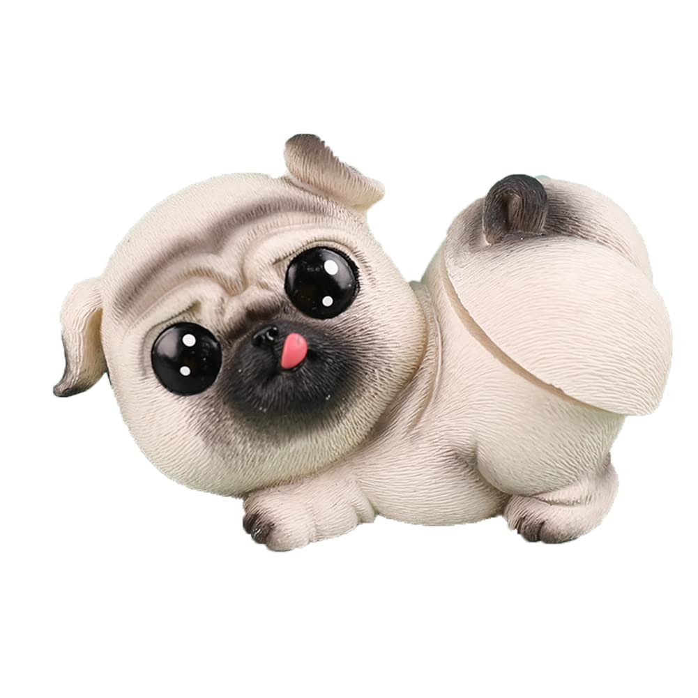 IKASEFU Cute Puppy Shaking Head Car Dashboard Decor - Spring Design Resin Animal Ornament for Office, Bedroom, Living Room, Bathroom & Study - Perfect Gift for Pet Lovers & Car Enthusiasts