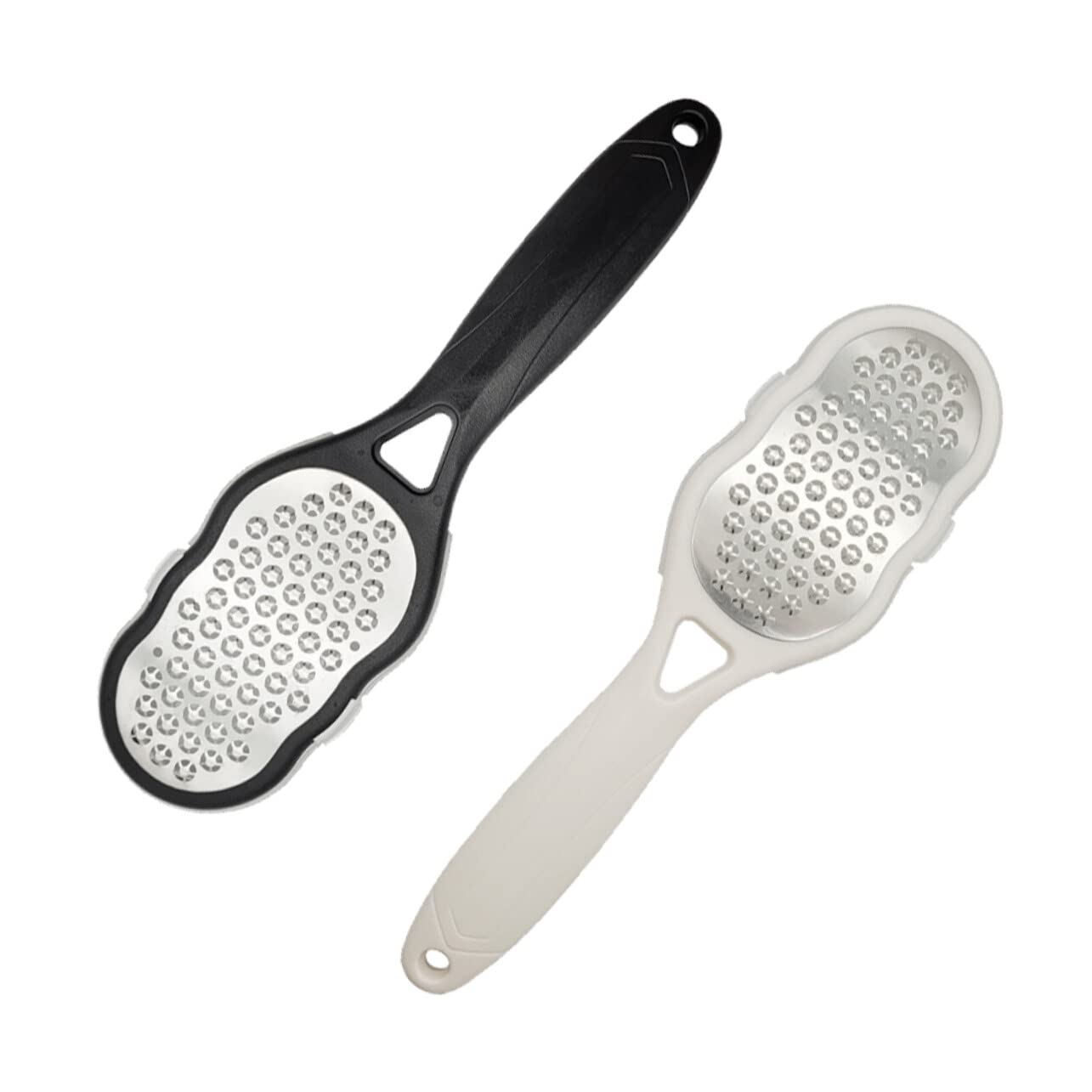 FRCOLOR 2-Pack Stainless Steel Foot File & Callus Remover - Professional Pedicure Tools for Dead Skin Removal, Foot Scrubber & Foot Rasp for Smooth Feet - Perfect for Home Pedicure & Foot Care Routine
