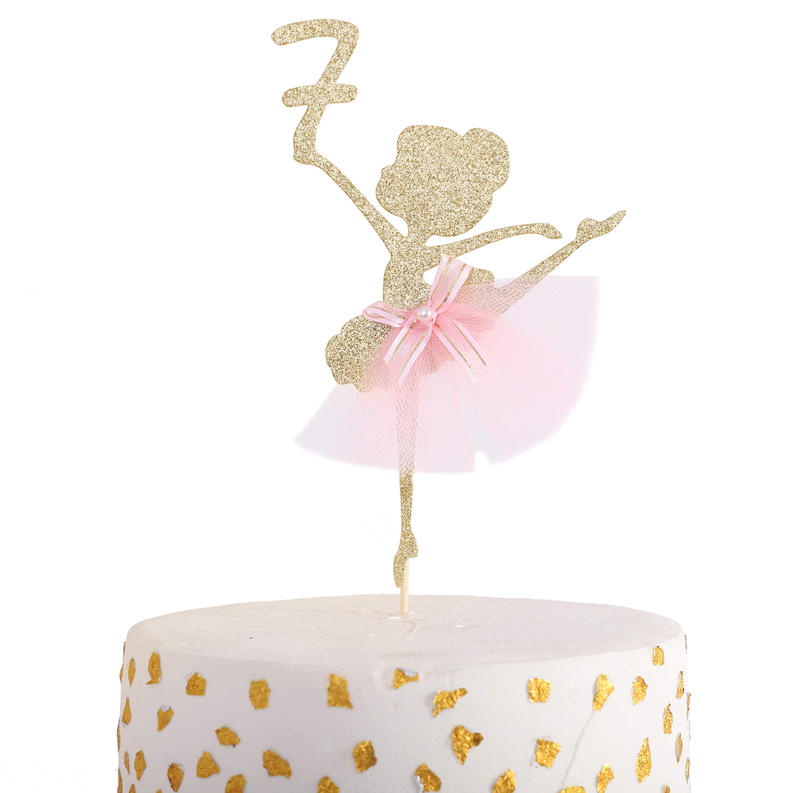 Ballet Cake Topper for Girls Age 6-9 | Ballerina Birthday Cake Decoration | Ballet & Princess Party Supplies | Perfect for Birthday Cakes, Cupcakes & Dance-Themed Celebrations