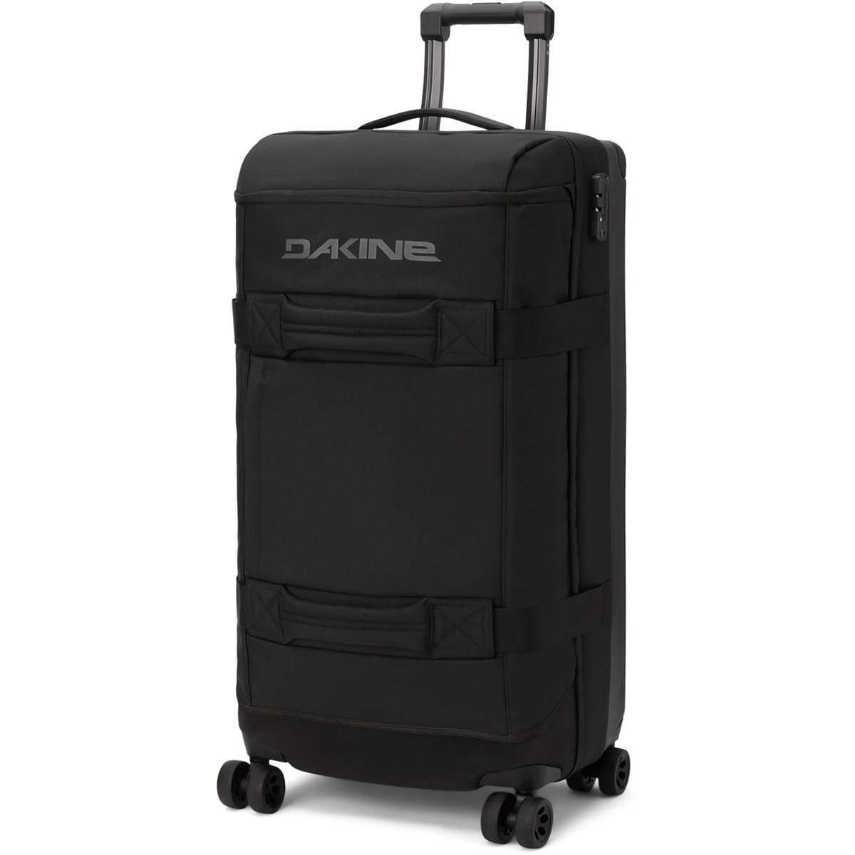 Dakine Split 4 Wheel 87L Rolling Luggage Bag - Black | Durable Spinner Suitcase for Travel, Business Trips & Vacation Packing