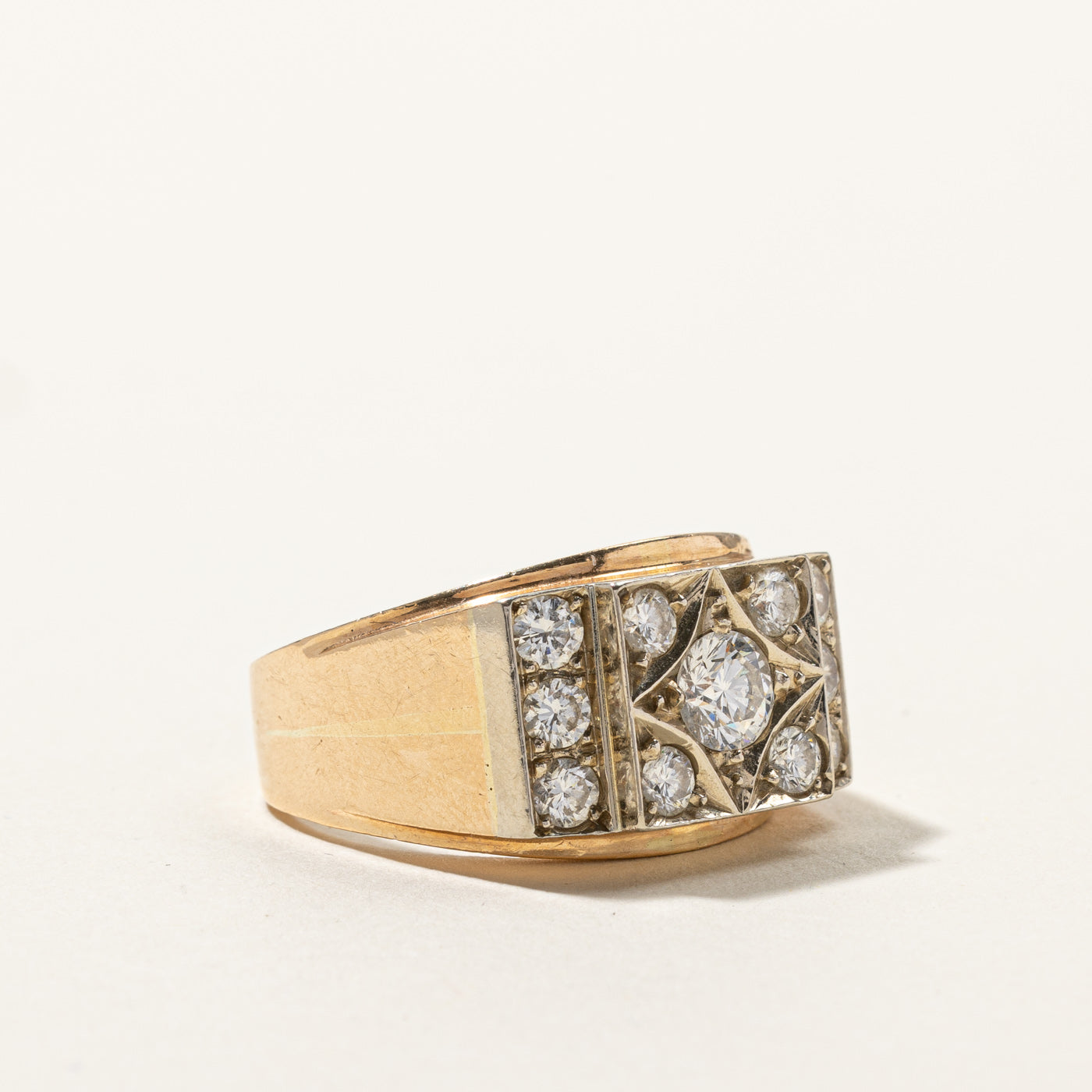 1.62ctw Cluster Diamond Ring for Women | Size 9.25 | Elegant Wedding, Engagement & Anniversary Jewelry Gift