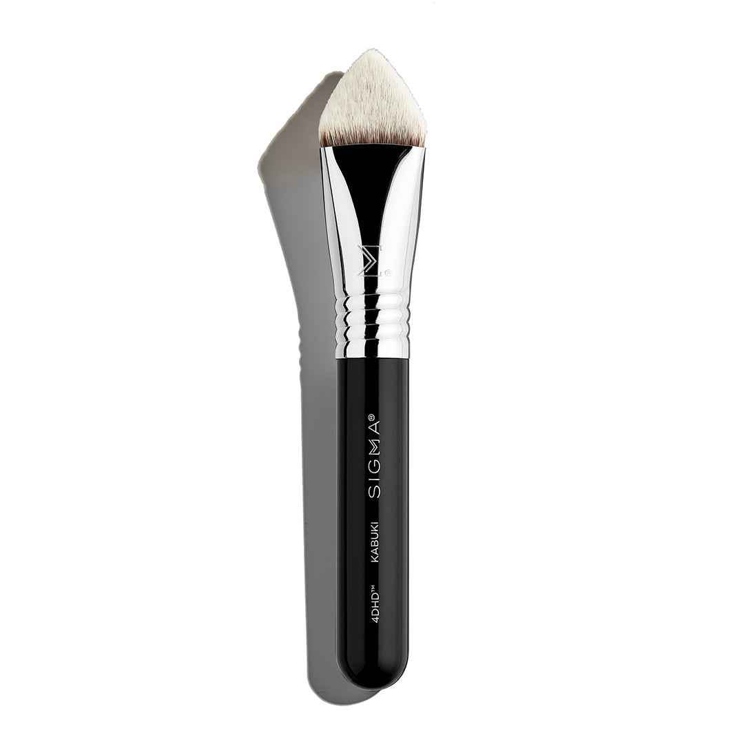 4DHD™ Professional Kabuki Makeup Brush - Soft Synthetic Bristles for Flawless Foundation & Powder Application - Perfect for Liquid, Cream & Mineral Cosmetics - Ideal for Everyday Makeup & Professional Use
