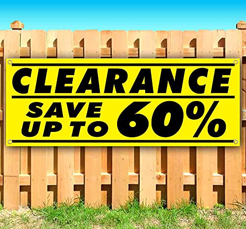 60% Off Heavy-Duty 13 oz Vinyl Clearance Banner with Metal Grommets - Single-Sided, Durable for Outdoor & Indoor Business Promotions