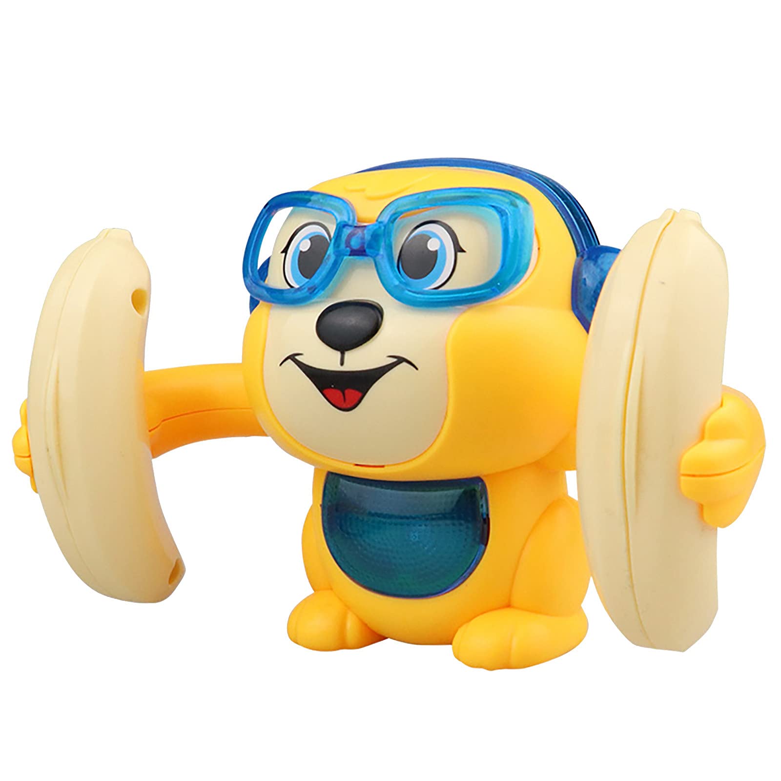 GOODTRADE8 Electric Pirate Monkey Toy - Voice Controlled Flipping & Dancing Novelty Toy with Music - Fun Birthday Gift for Boys & Girls - Interactive Play for Kids Parties & Family Game Nights (Yellow)