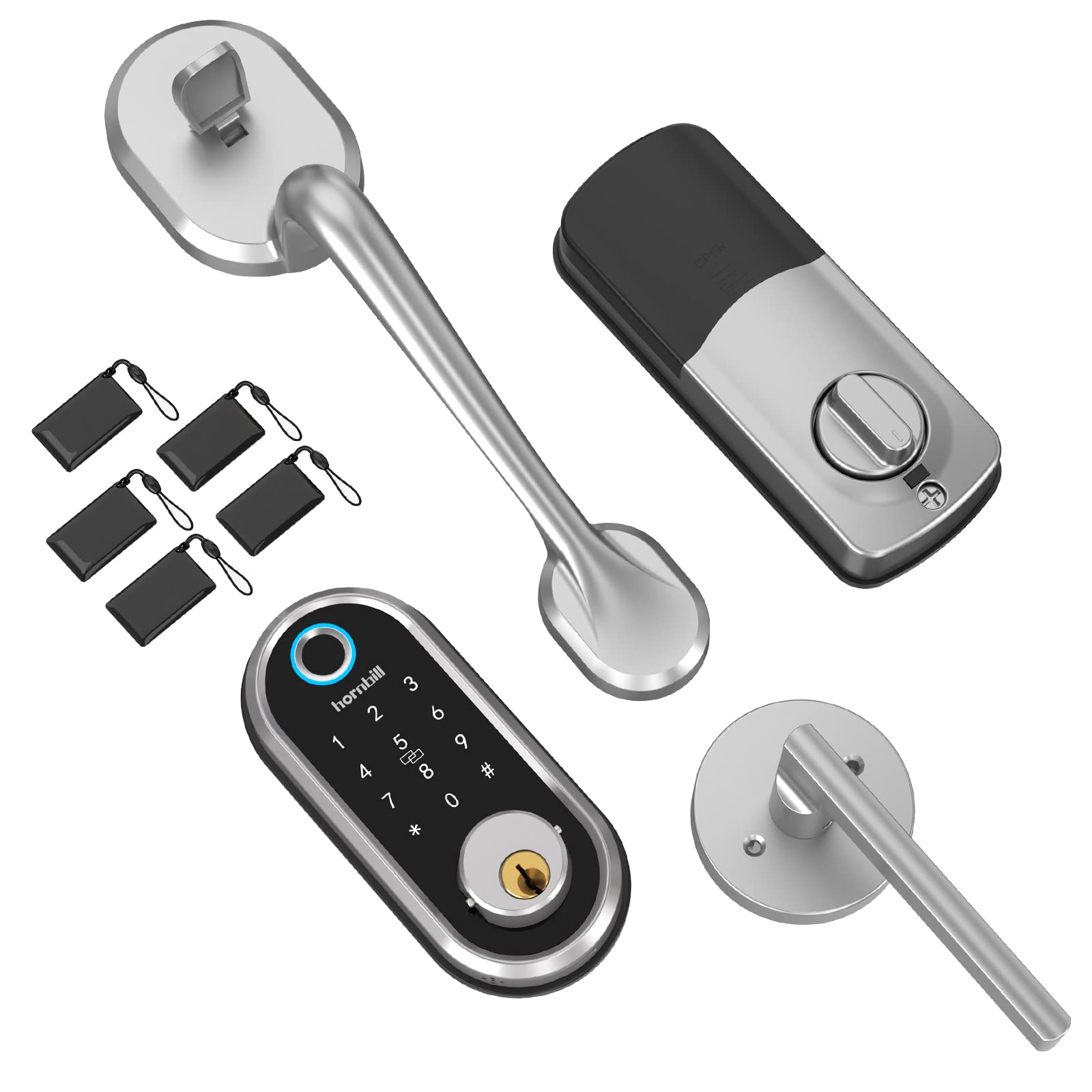 Smart Lock for Front Door - Keyless Entry Bluetooth Electronic Digital Deadbolt with App Control, Auto Lock, Keypad, IC Card & Physical Keys | Secure Smart Home Access for Houses, Apartments & Vacation Homes