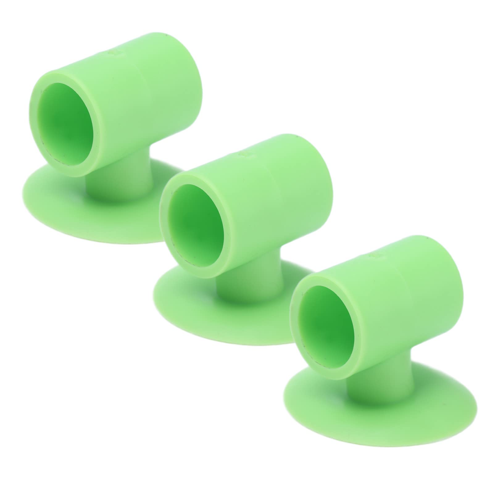 Foldable Silicone Door Stopper - Strong Suction for Home & Bathroom Use (Green)