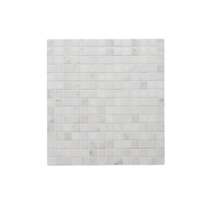 Waterworks Keystone 2cm Stacked Mosaic Tile in Oriental White - Perfect for Bathroom Backsplash, Kitchen Accent Wall & Shower Surround