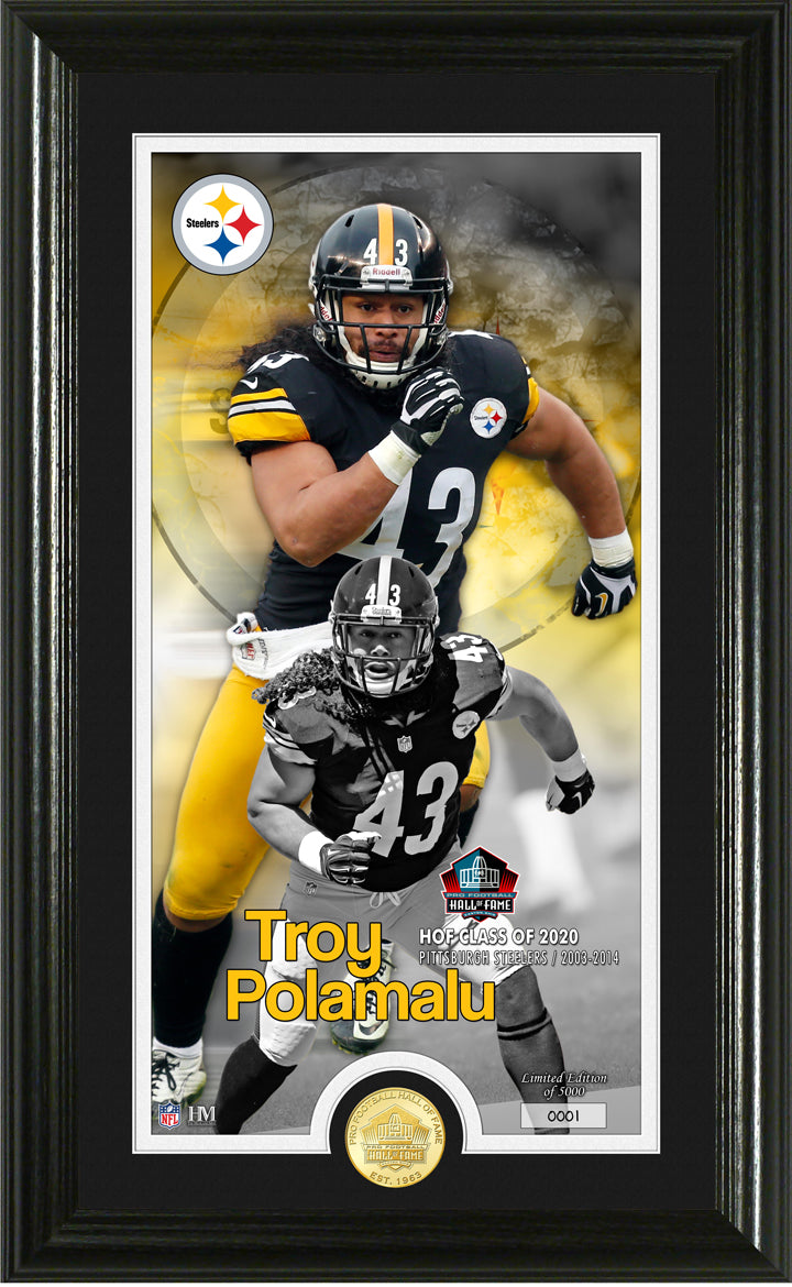 Troy Polamalu 2020 Hall of Fame Supreme Bronze Coin Photo Mint - Limited Edition NFL Collectible for Steelers Fans & Sports Memorabilia Collectors