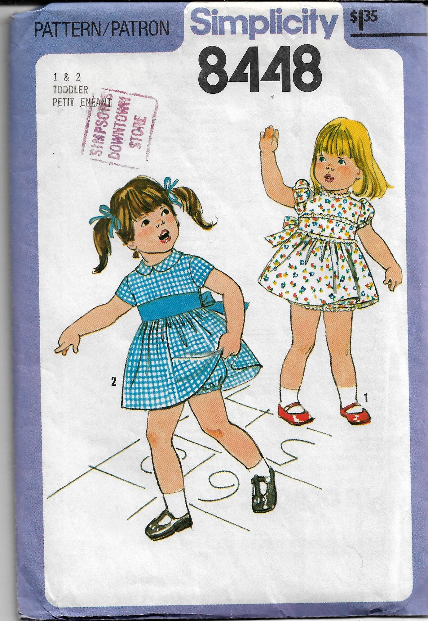 Vintage 1970s Simplicity 8448 Toddler Shortie Dress Panties Sewing Pattern - DIY Retro Baby Clothes for Special Occasions & Photo Shoots