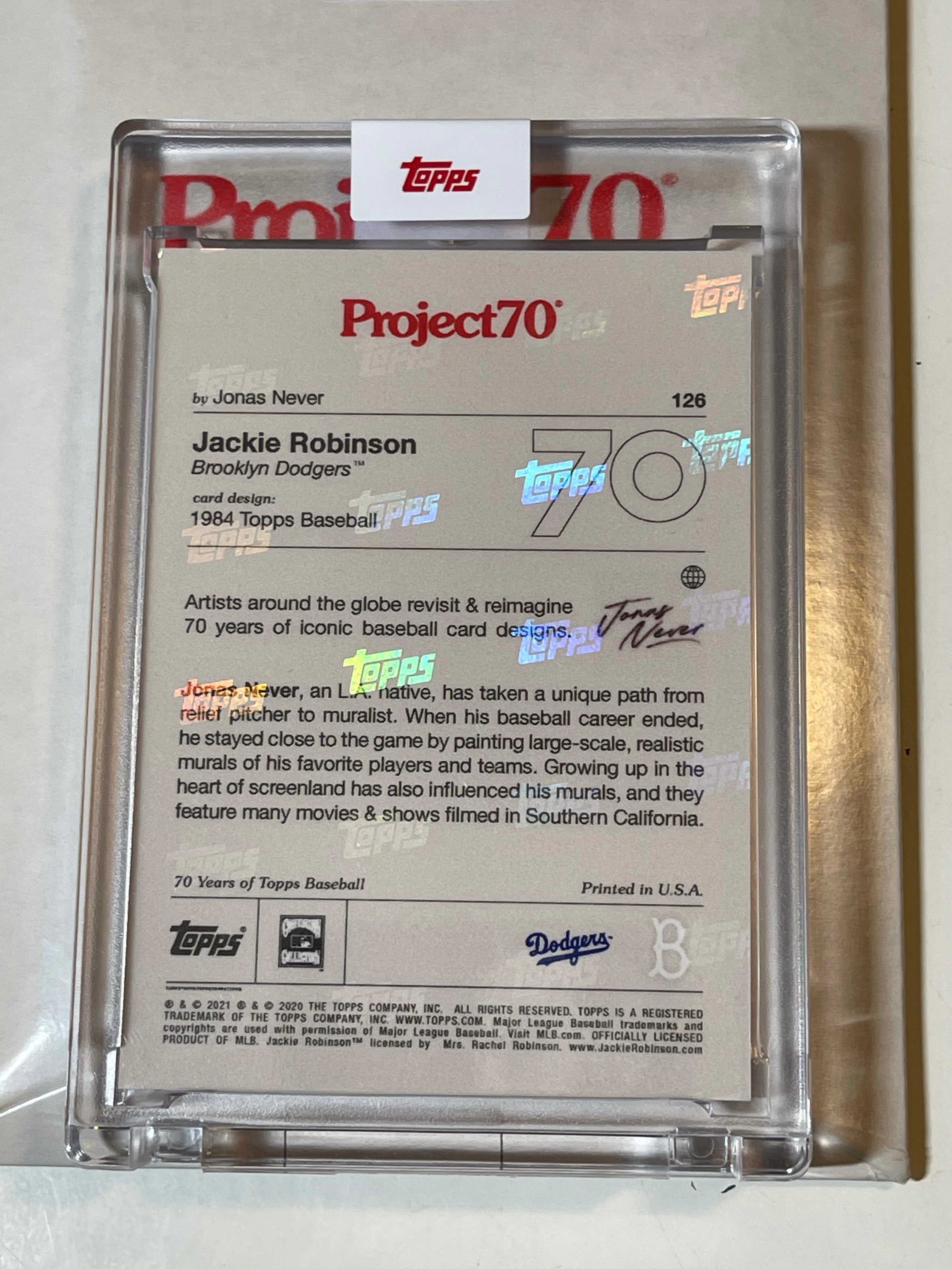 Jackie Robinson Topps Project 70 Limited Edition Baseball Card - Rare Collectible for Sports Memorabilia Fans & Card Collectors