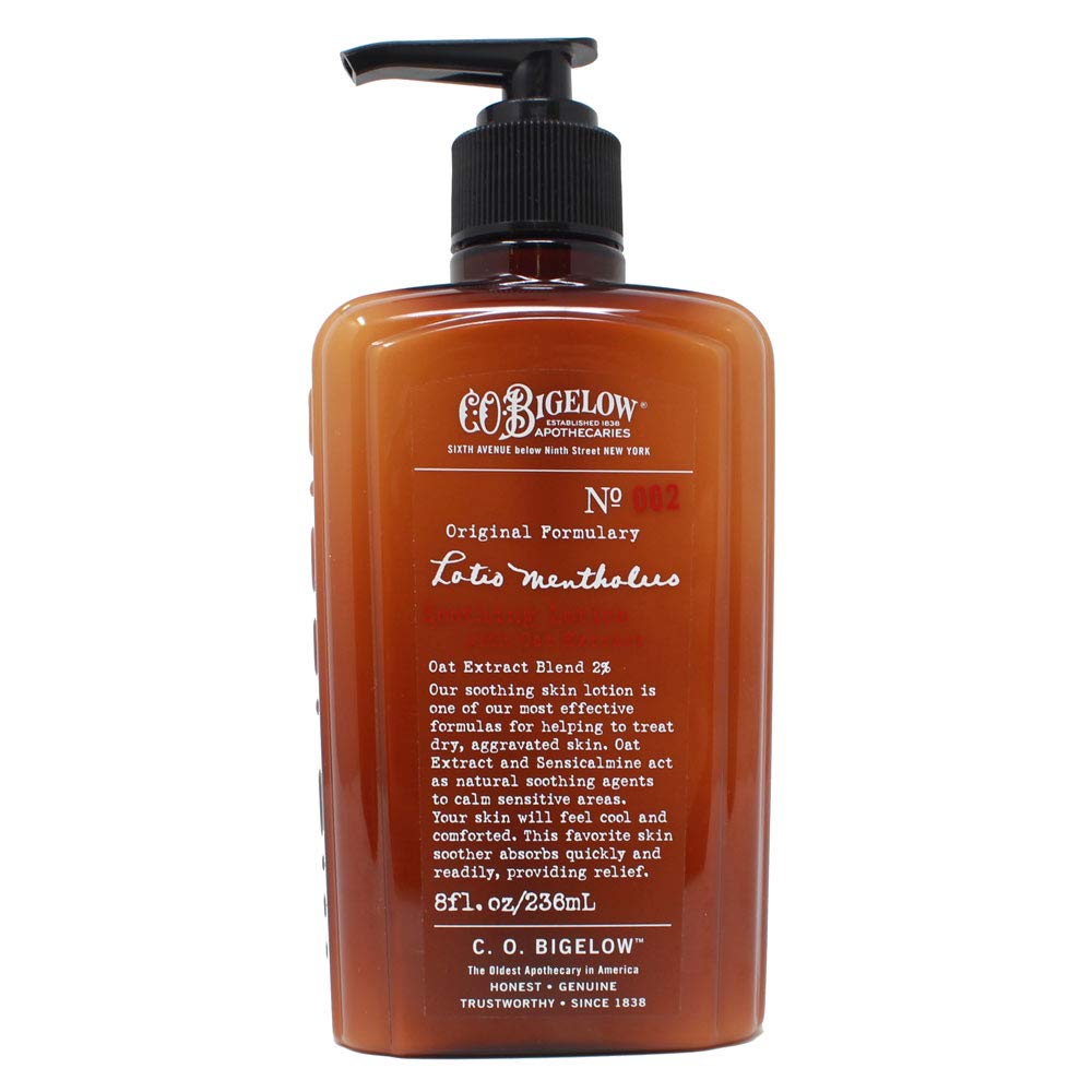 **C.O. Bigelow Menthol & Oat Extract Soothing Lotion No. 002 – Hydrocortisone-Free, Steroid-Free, Fragrance-Free – Relieves Dry, Itchy Skin for Daily Moisturizing & Post-Shave Care**