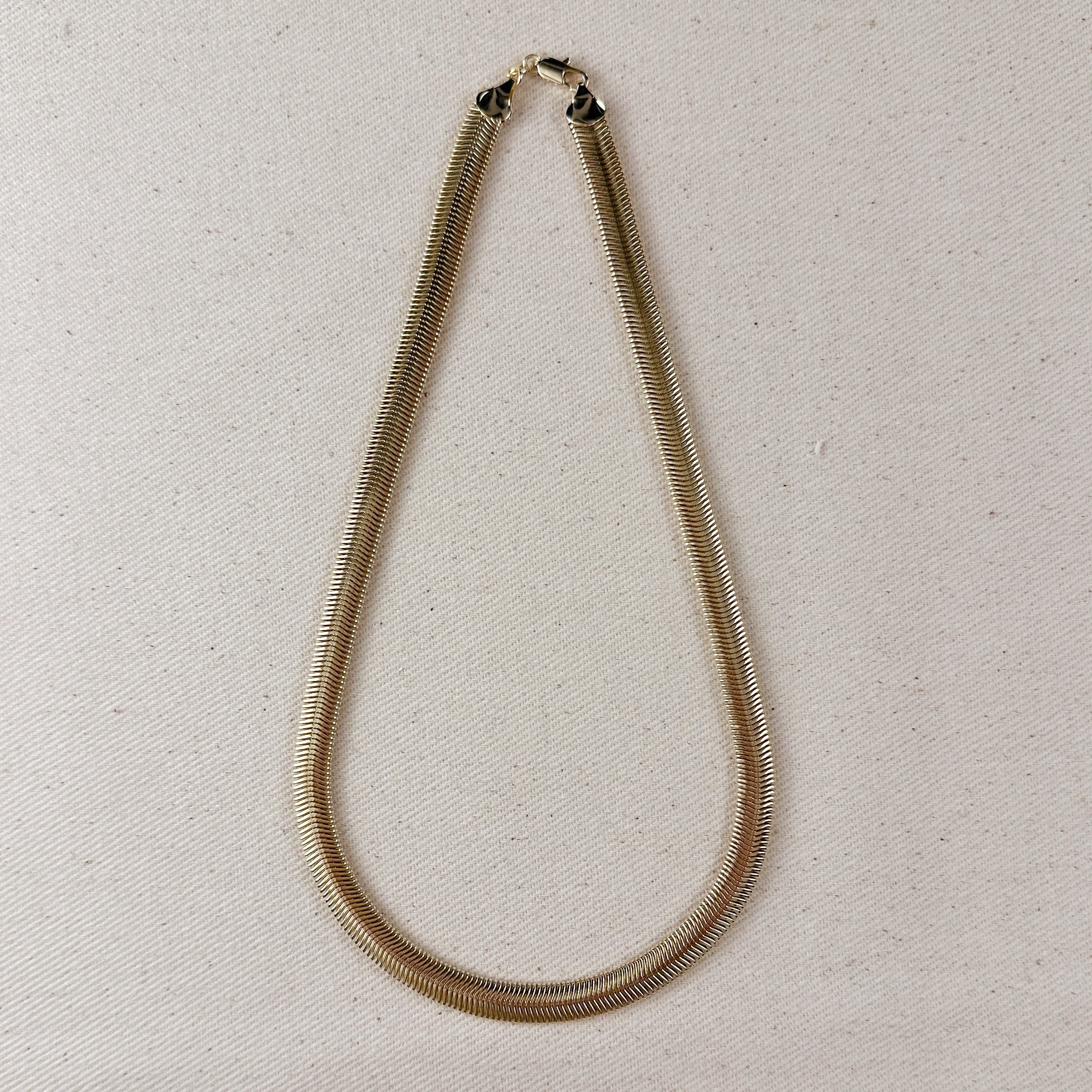 18K Gold Filled 8mm Fancy Thick Snake Chain Necklace for Women - Elegant Layering Piece for Everyday Wear & Special Occasions