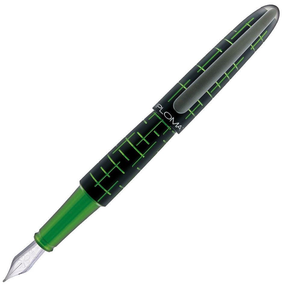Premium Diplomat Elox Matrix Fountain Pen - Black & Green Luxury Writing Instrument for Professionals & Gift Giving - Perfect for Office, Calligraphy & Special Occasions