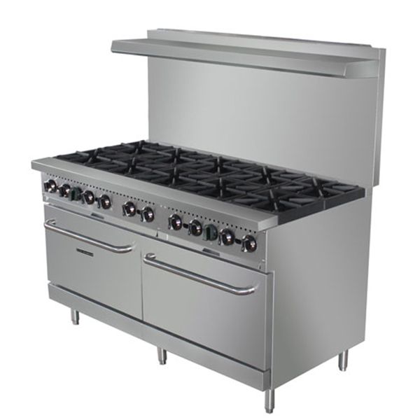 Black Diamond GR 60/NG 60-Inch Professional Gas Range - High Performance Commercial Kitchen Appliance for Restaurants & Catering Services