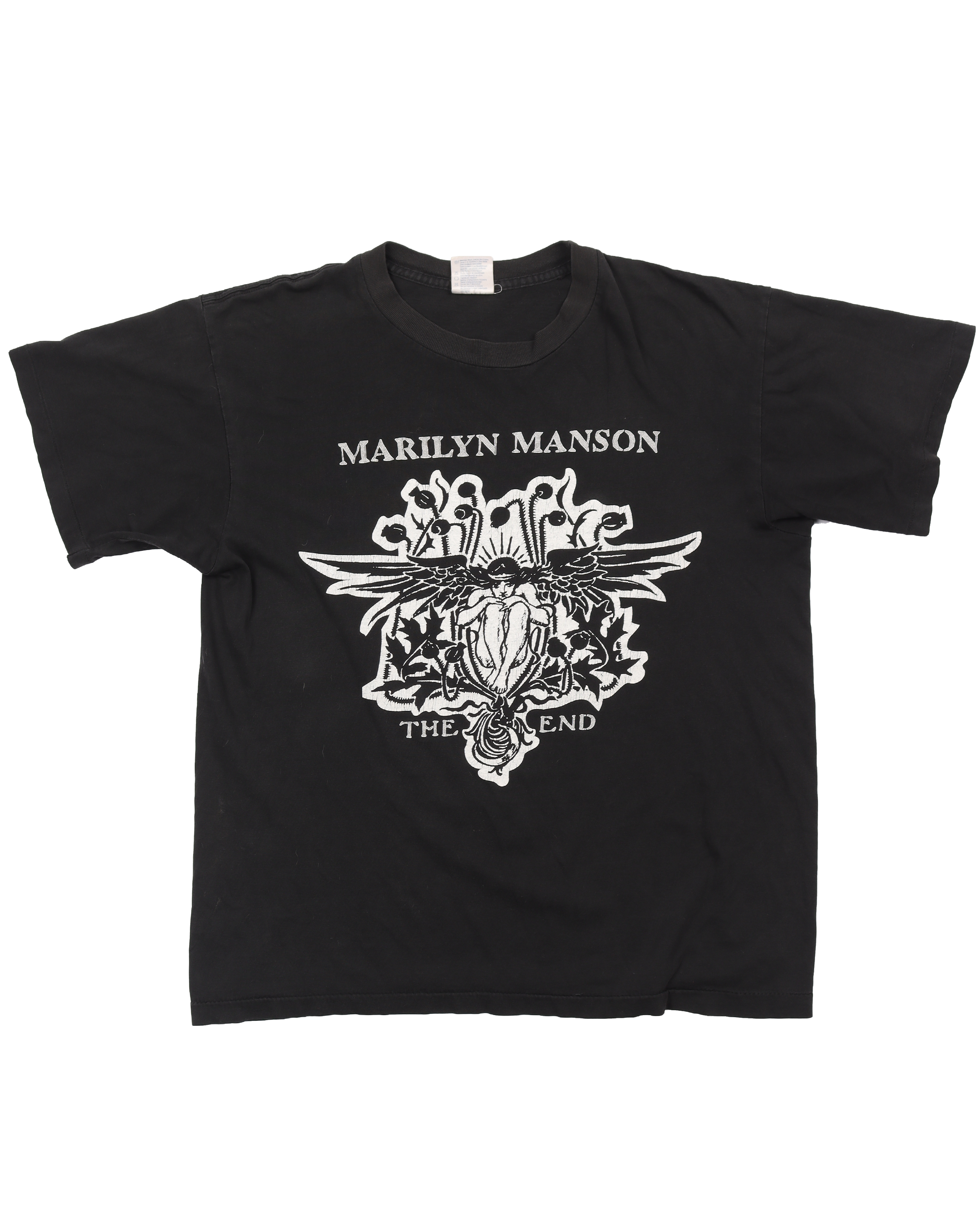 1998 Marilyn Manson 'The End' Vintage Tour T-Shirt - Official Band Merch for Rock Music Fans & 90s Grunge Style Outfits - Perfect for Concerts, Halloween & Alternative Fashion