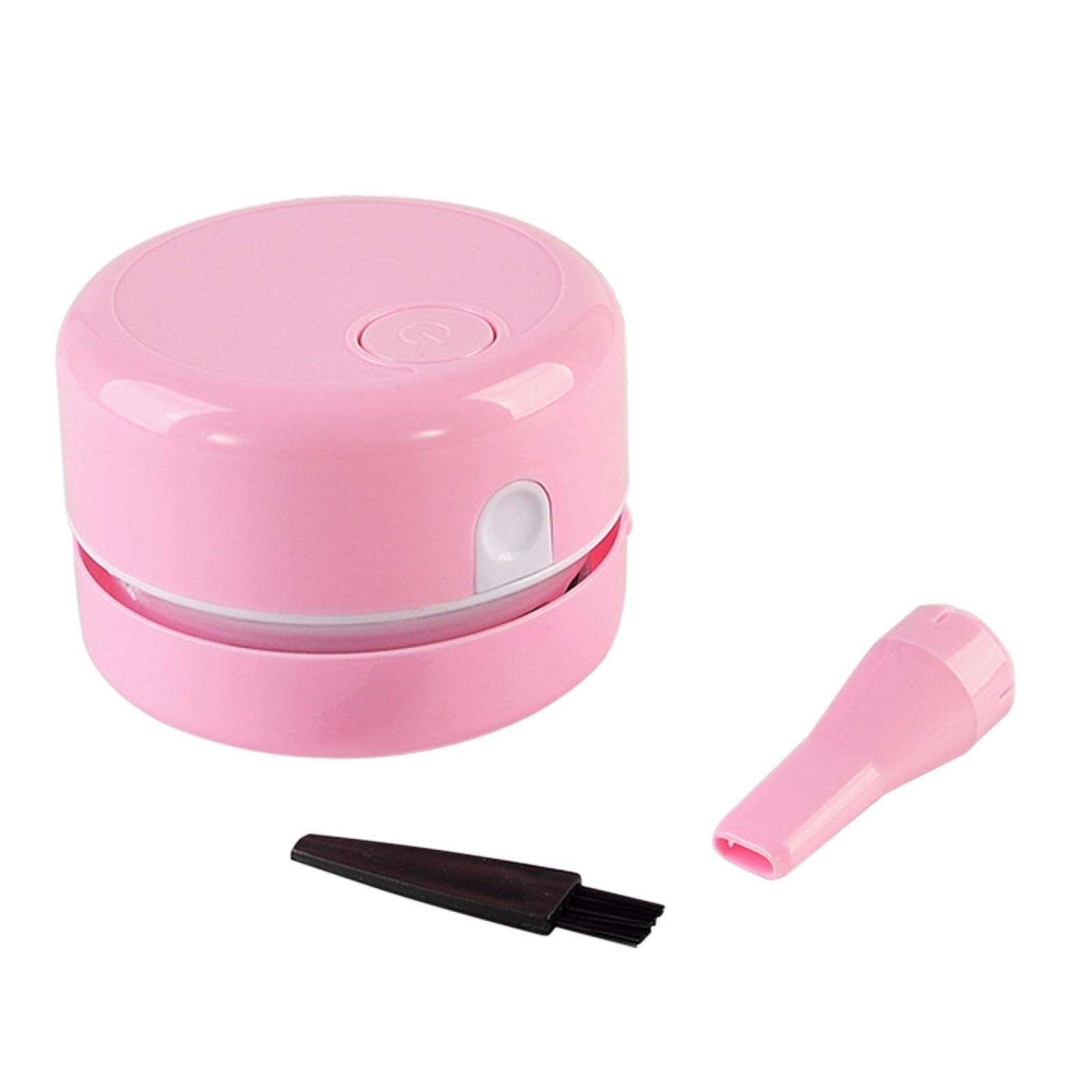 QOONESTL Mini Desktop Vacuum Cleaner - Portable Low Noise Dust Cleaner with Vacuum Nozzle & Cleaning Brush for Home, Office, Car, Keyboard, and Workspace | Perfect for Desktops, Cars, and Small Spaces