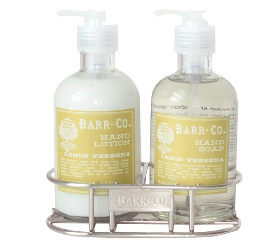 Barr.co Lemon Verbena Hand & Body Lotion & Wash Set - Hydrating & Refreshing for Dry Skin, Perfect for Daily Use at Home, Gym or Travel