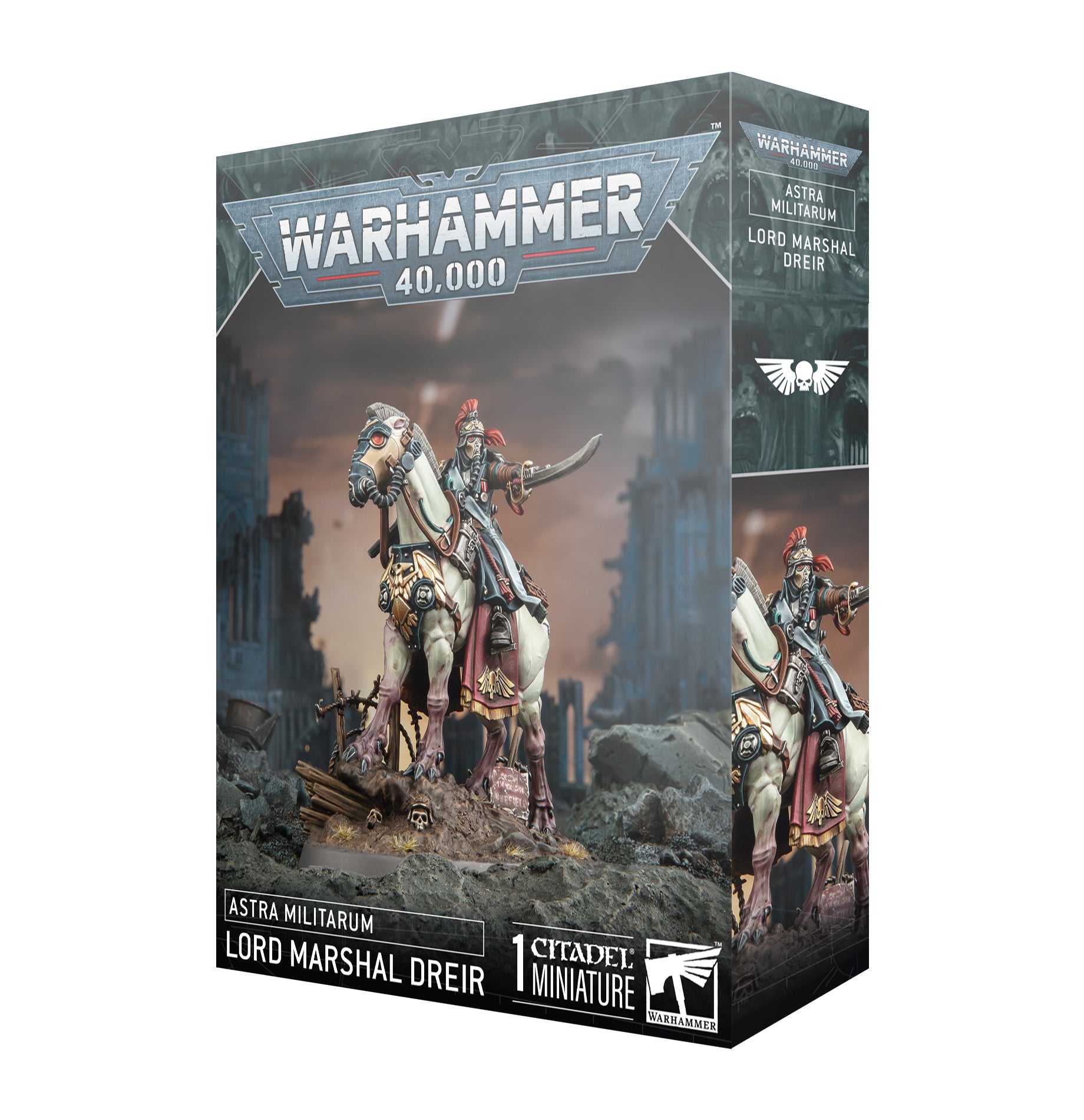Warhammer 40K Astra Militarum Lord Marshal Dreir Miniature Figure - Tabletop Wargaming & Collectible for Warhammer 40,000 Enthusiasts - Perfect for Painting, Display & Strategic Battles