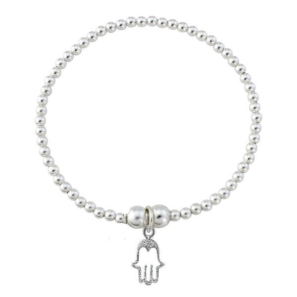 925 Sterling Silver Fatima Hand Hamsa Evil Eye Bracelet for Women - Protection & Good Luck Charm Jewelry for Everyday Wear
