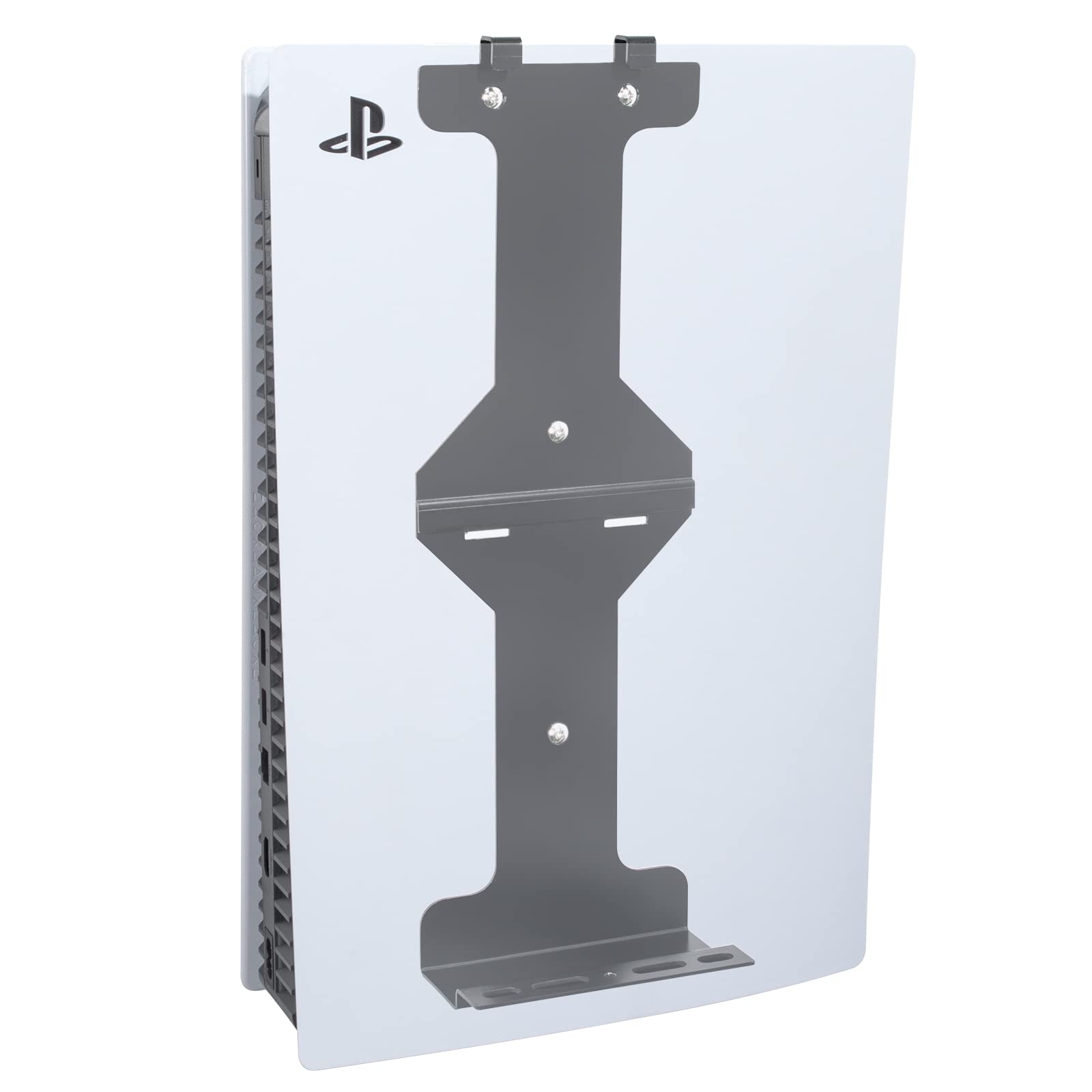 Funturbo PS5 Wall Mount Stand Kit - Vertical Wall Mount Bracket for PlayStation 5 (Disc & Digital Edition) - Space Saving Gaming Accessory for Living Room & Bedroom Setup