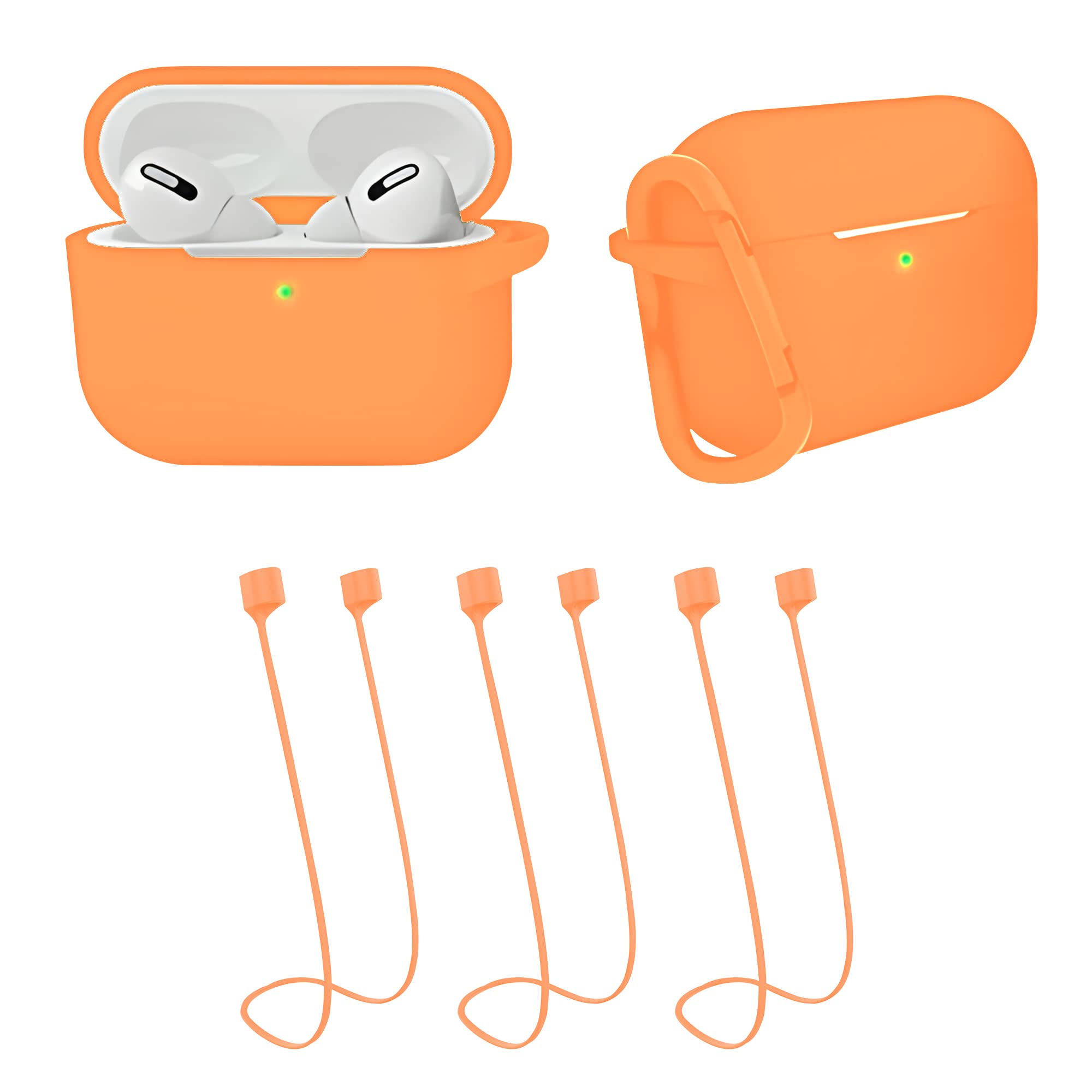 Vannkit Pro Wireless Earbuds with Wireless Charging Case, Bluetooth 5.0 Pop-up Display, IPX5 Sweatproof, 3 Anti-Lost Straps & Silicone Case (Orange) - Perfect for Gym, Running, Workouts & Commuting