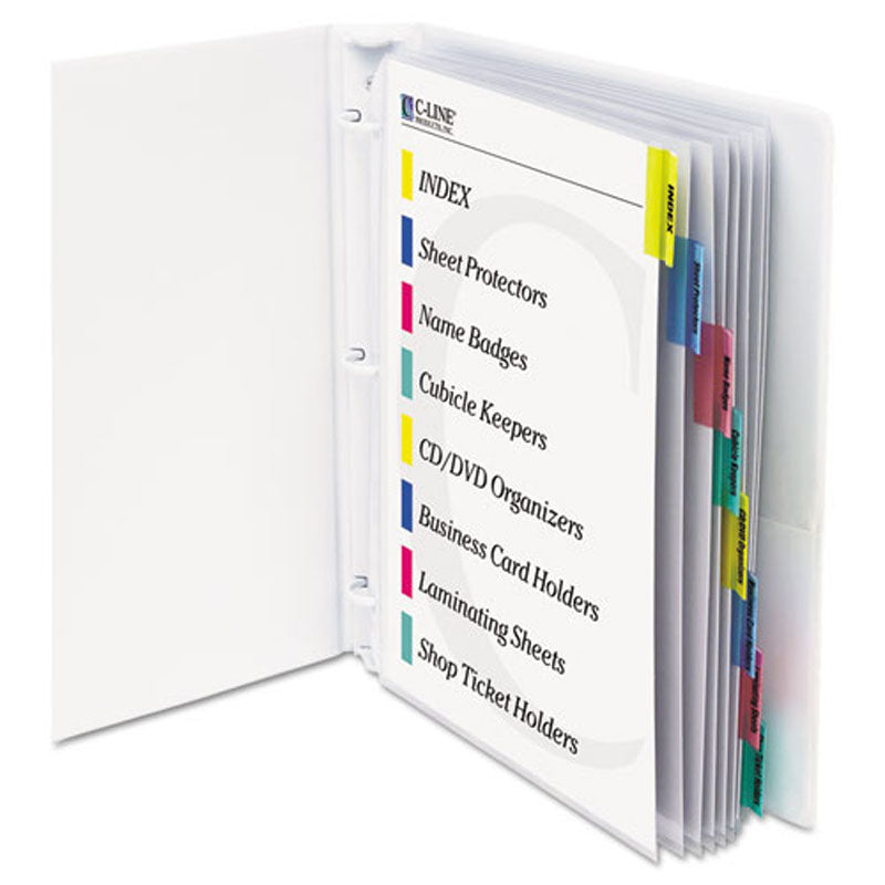Premium Poly Sheet Protectors with 8 Index Tabs - Letter Size (8-Pack) - Ideal for Office Documents, School Projects & Presentation Organization