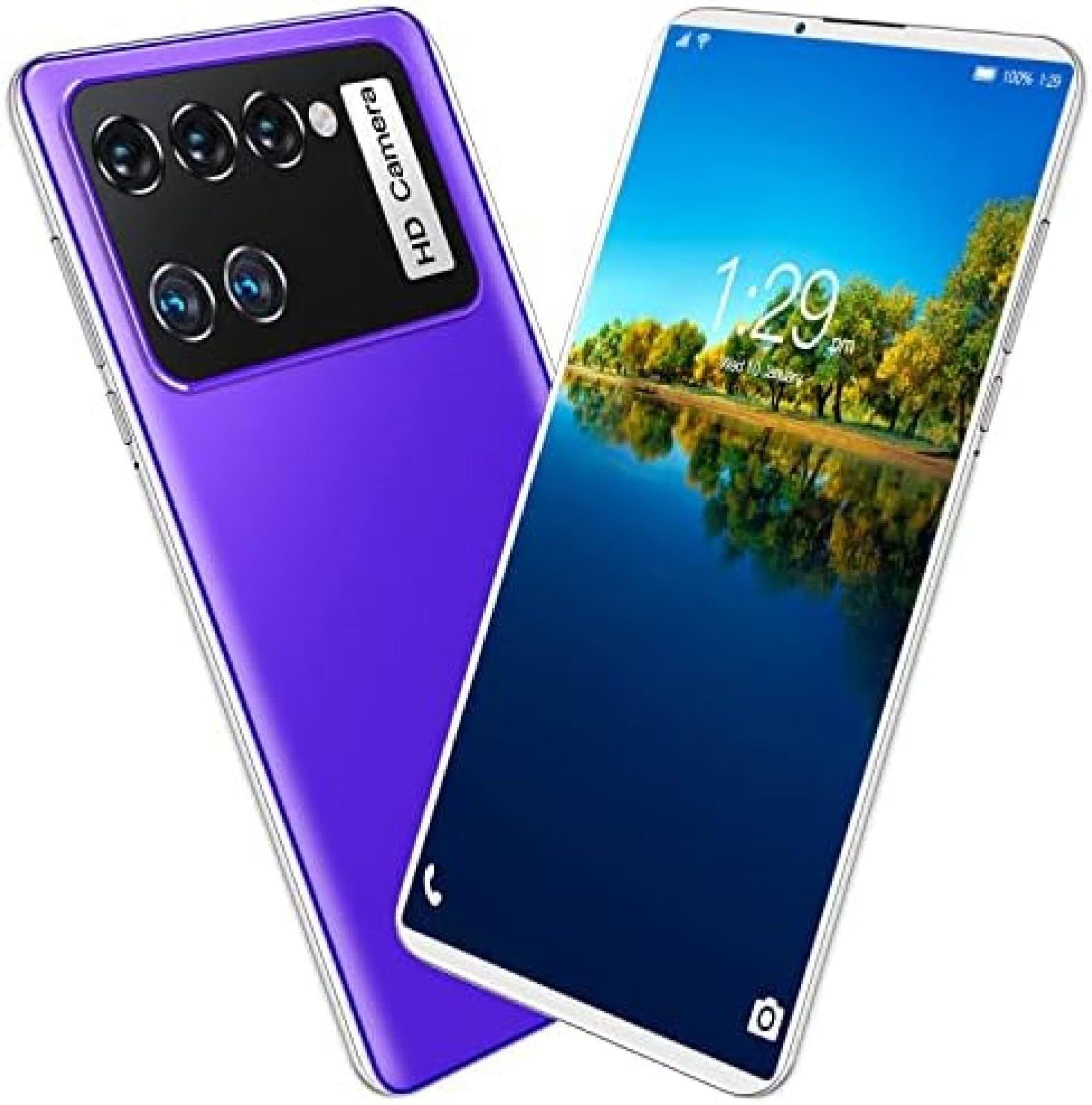 HaoAMZ 7.85 Inch Android Tablet - Octa-Core Processor, 12GB RAM 512GB Storage, Android 10.0 OS, 1280x800 IPS Full HD Touch Screen, WiFi - Purple | Perfect for Online Learning, Streaming & Portable Work